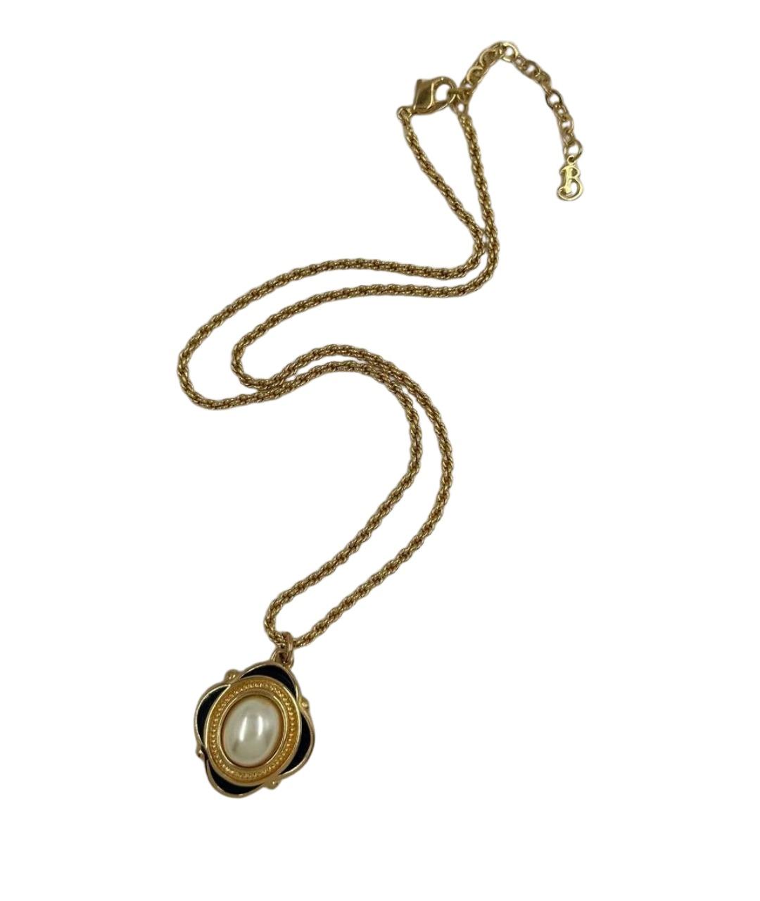 BURBERRY Золотая металлическая подвеска, фото 1