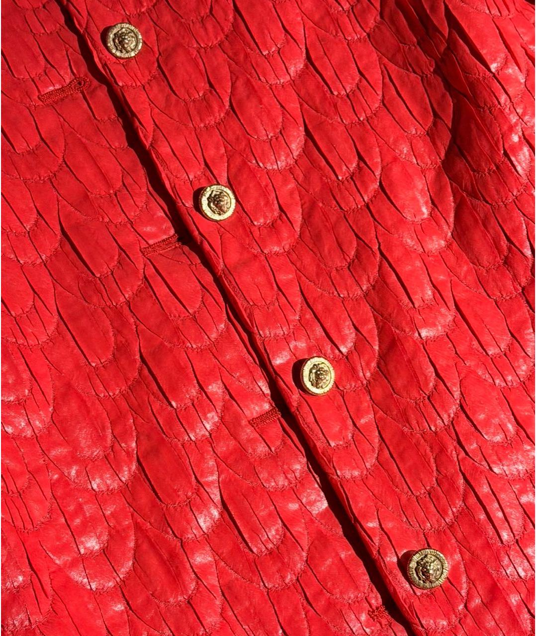 CHANEL Красный кожаный жакет/пиджак, фото 6