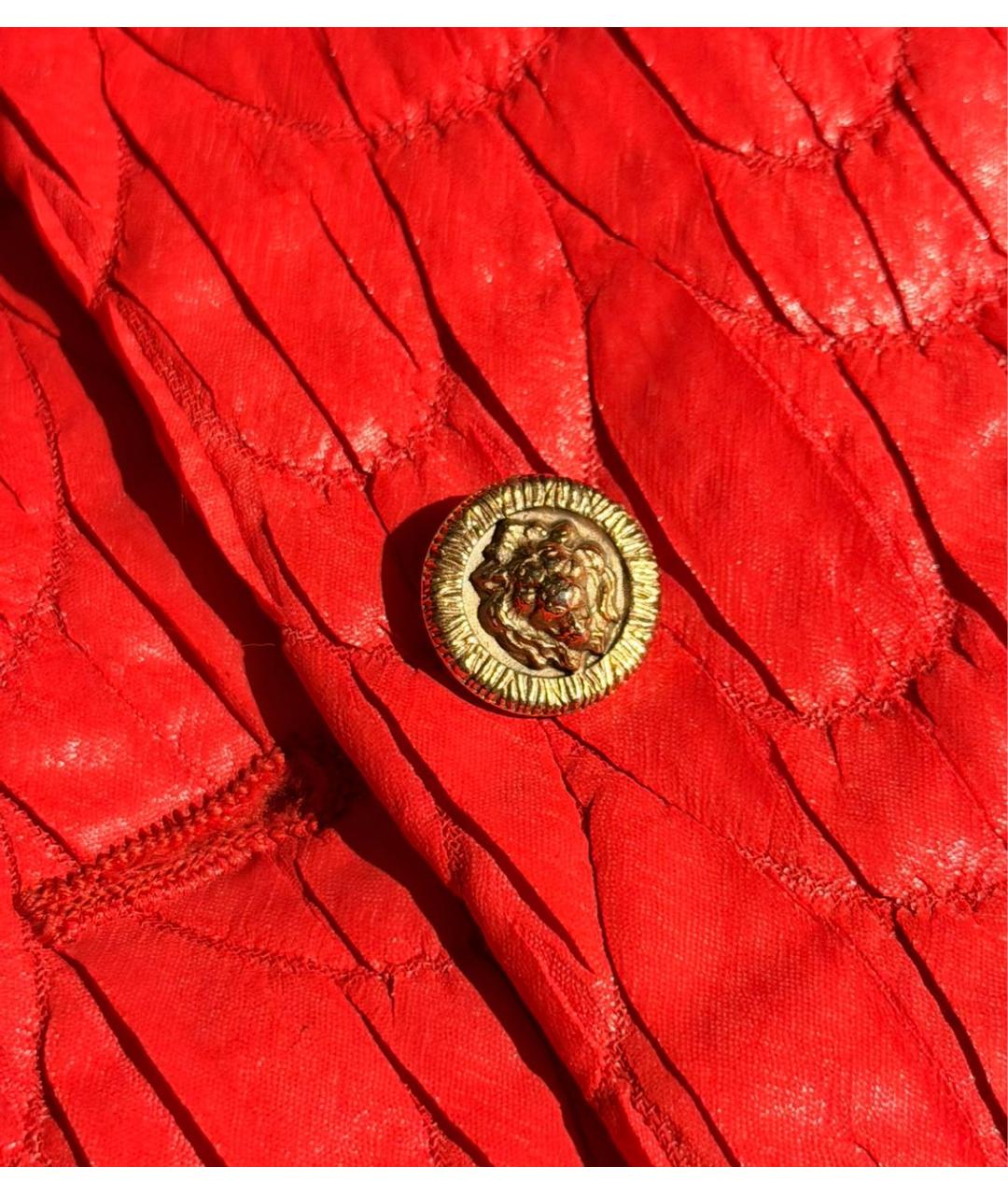 CHANEL Красный кожаный жакет/пиджак, фото 5