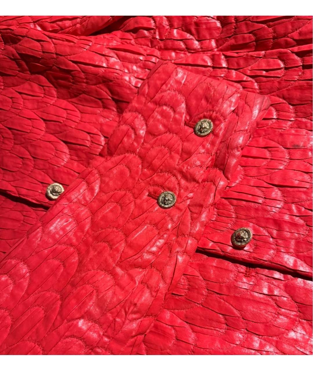 CHANEL Красный кожаный жакет/пиджак, фото 3