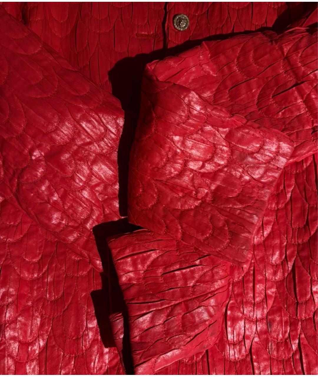 CHANEL Красный кожаный жакет/пиджак, фото 7