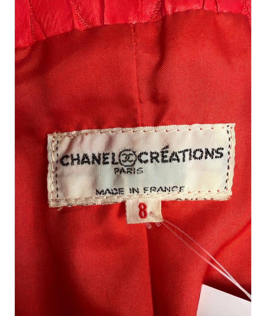 CHANEL Красный кожаный жакет/пиджак, фото 5