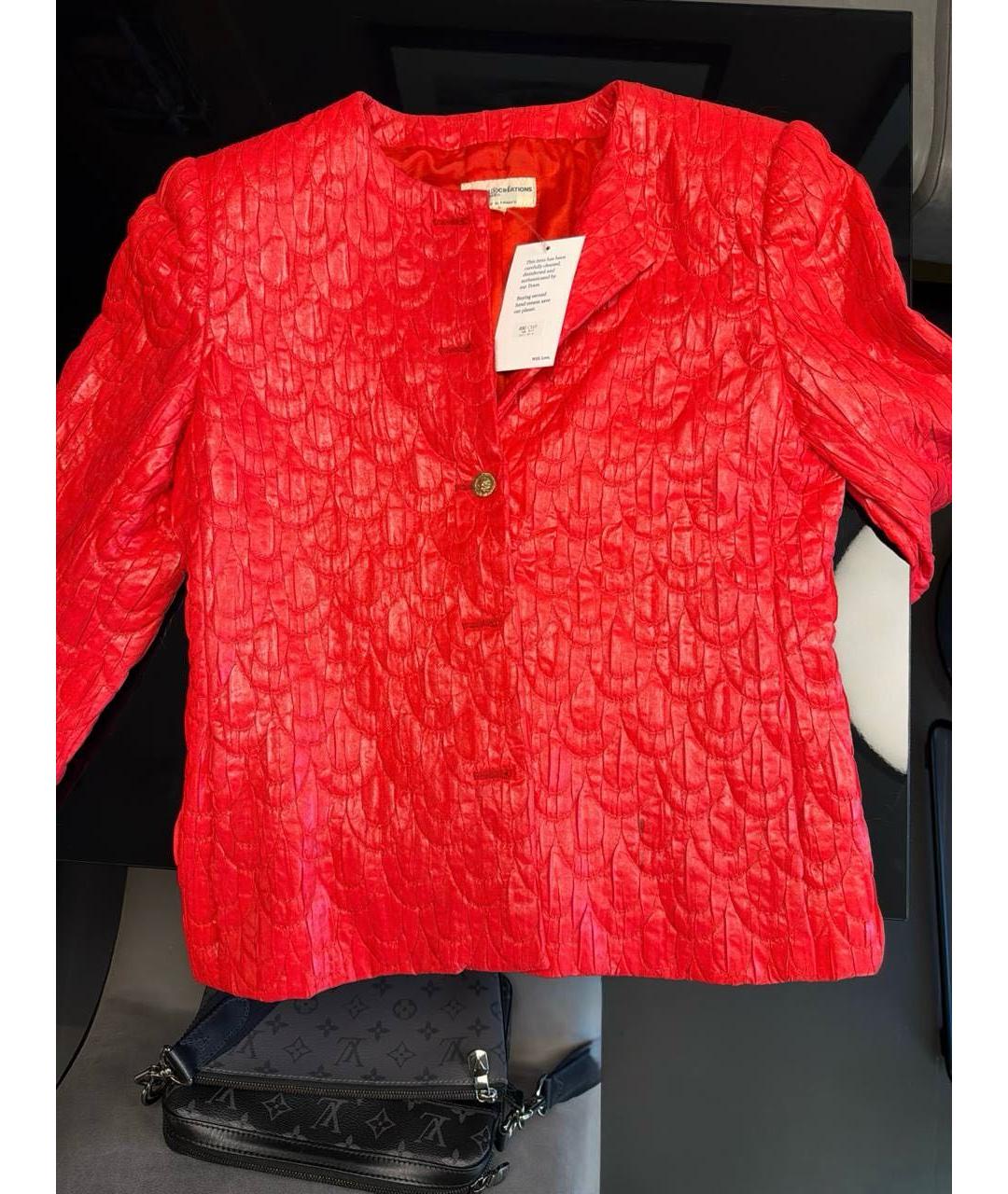 CHANEL Красный кожаный жакет/пиджак, фото 7