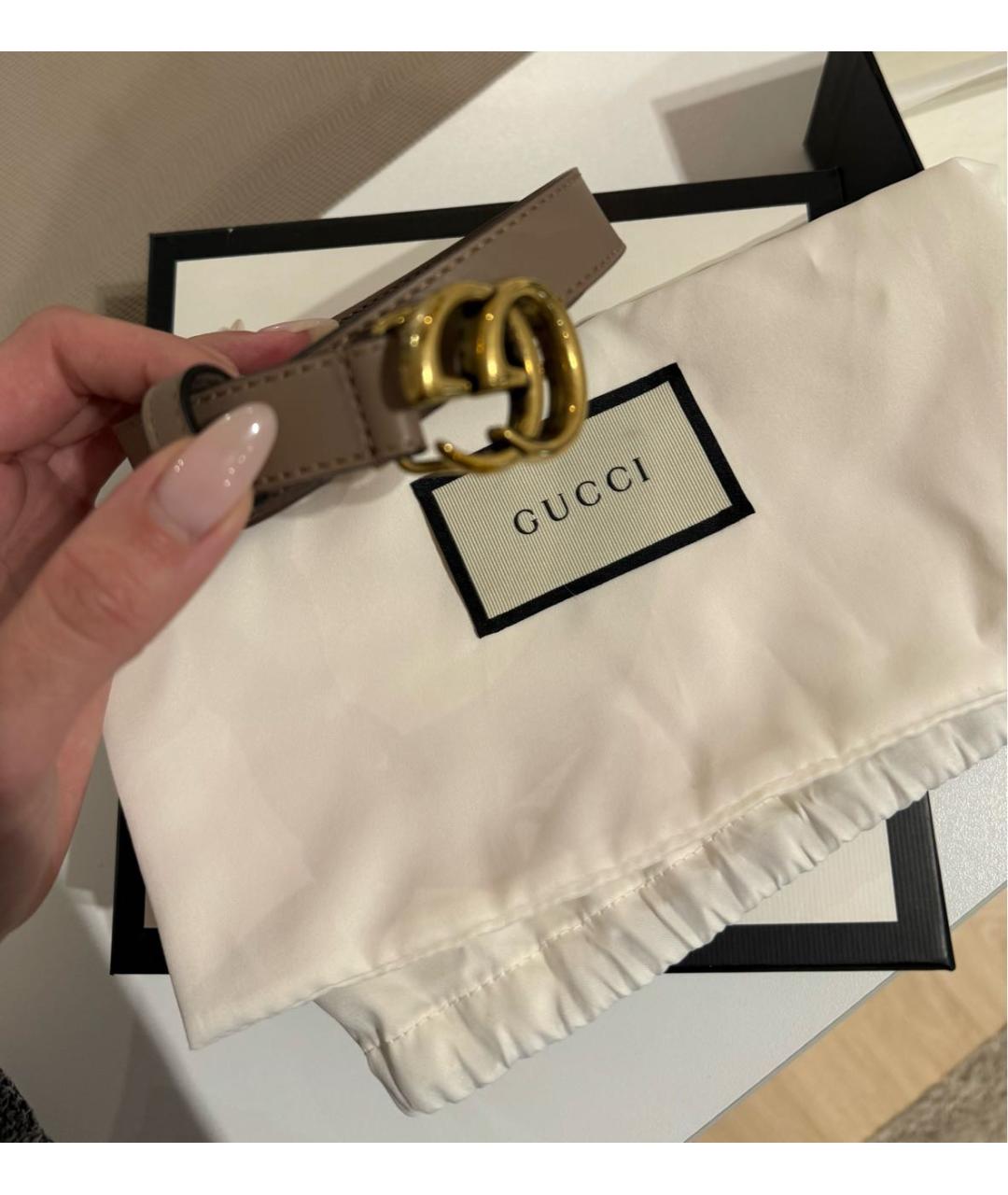 GUCCI Розовый кожаный ремень, фото 4