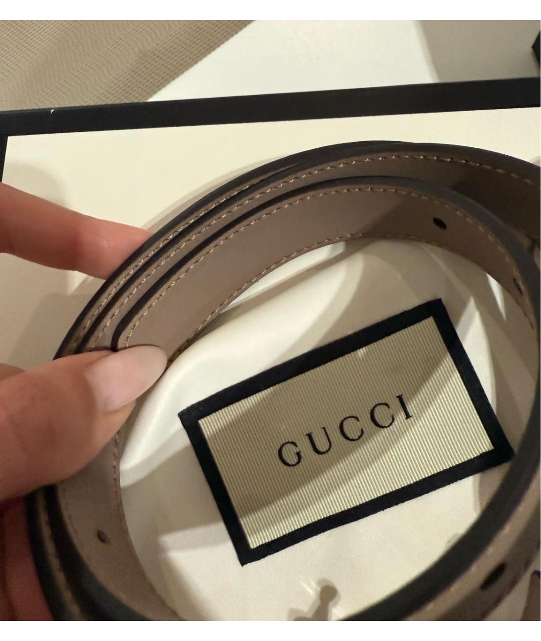 GUCCI Розовый кожаный ремень, фото 5