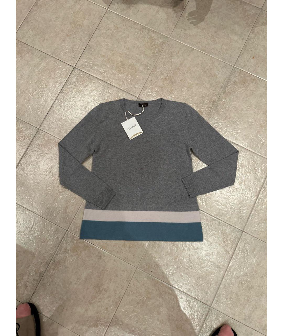 PESERICO Серый шерстяной джемпер / свитер, фото 5