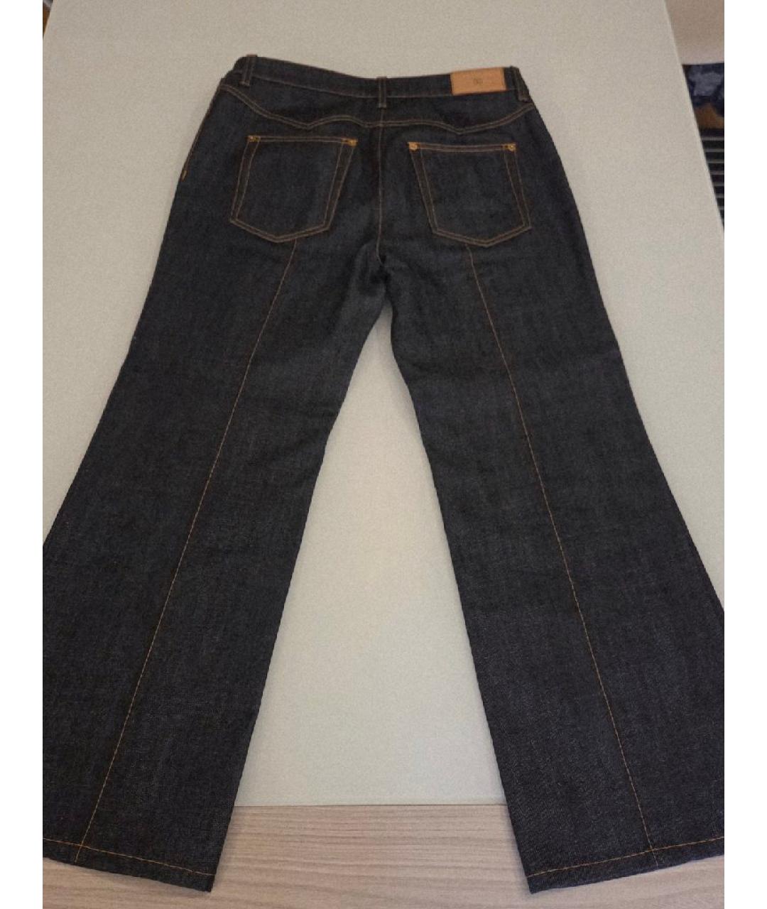 LOUIS VUITTON Темно-синие хлопковые джинсы клеш, фото 4