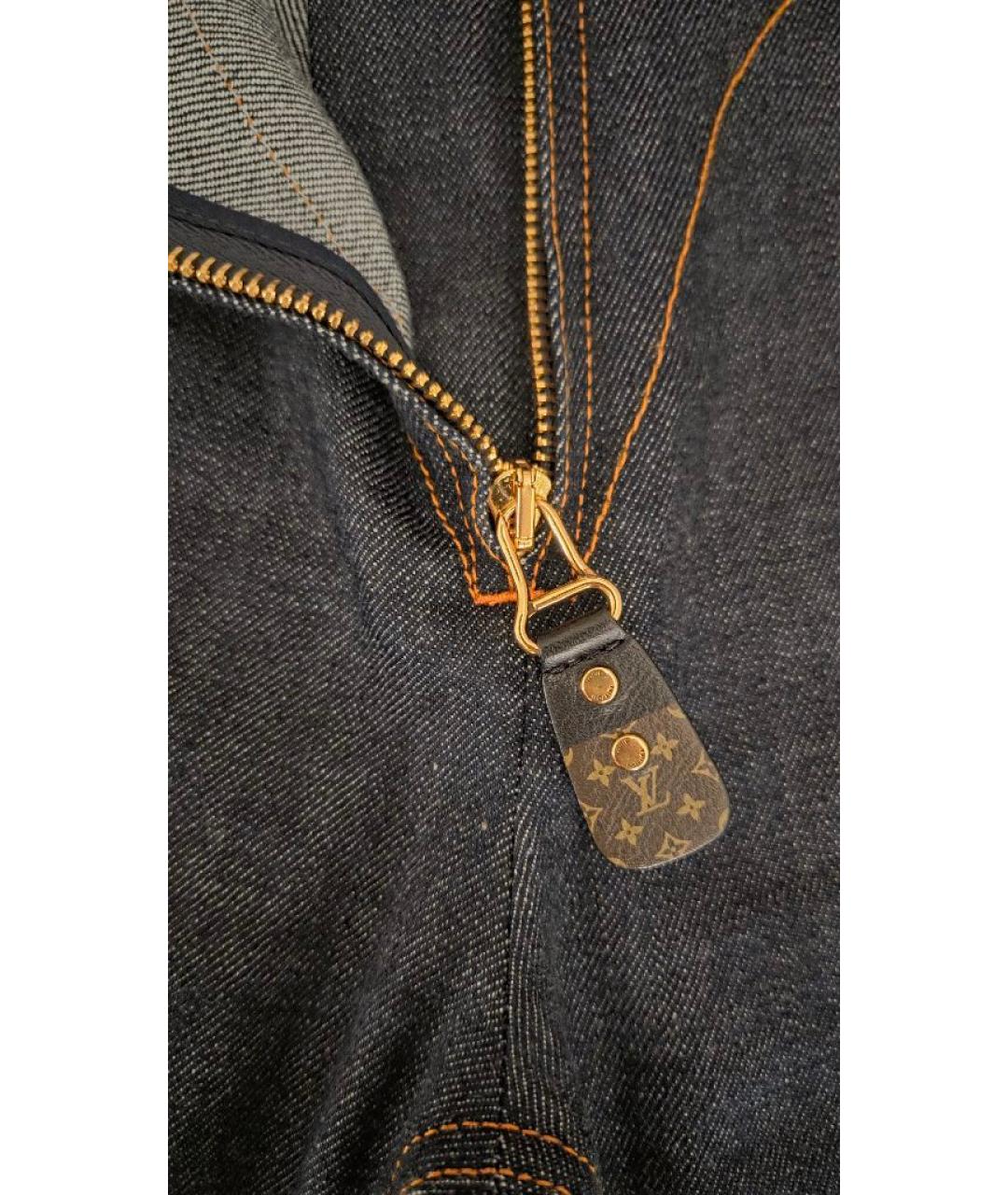 LOUIS VUITTON Темно-синие хлопковые джинсы клеш, фото 6