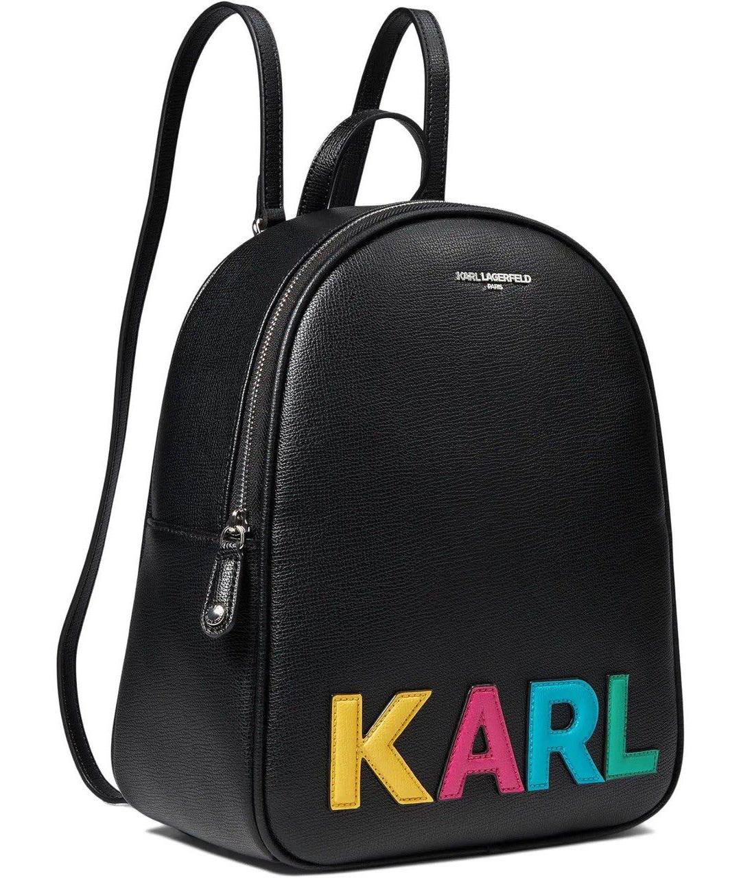 KARL LAGERFELD Черный рюкзак из искусственной кожи, фото 1