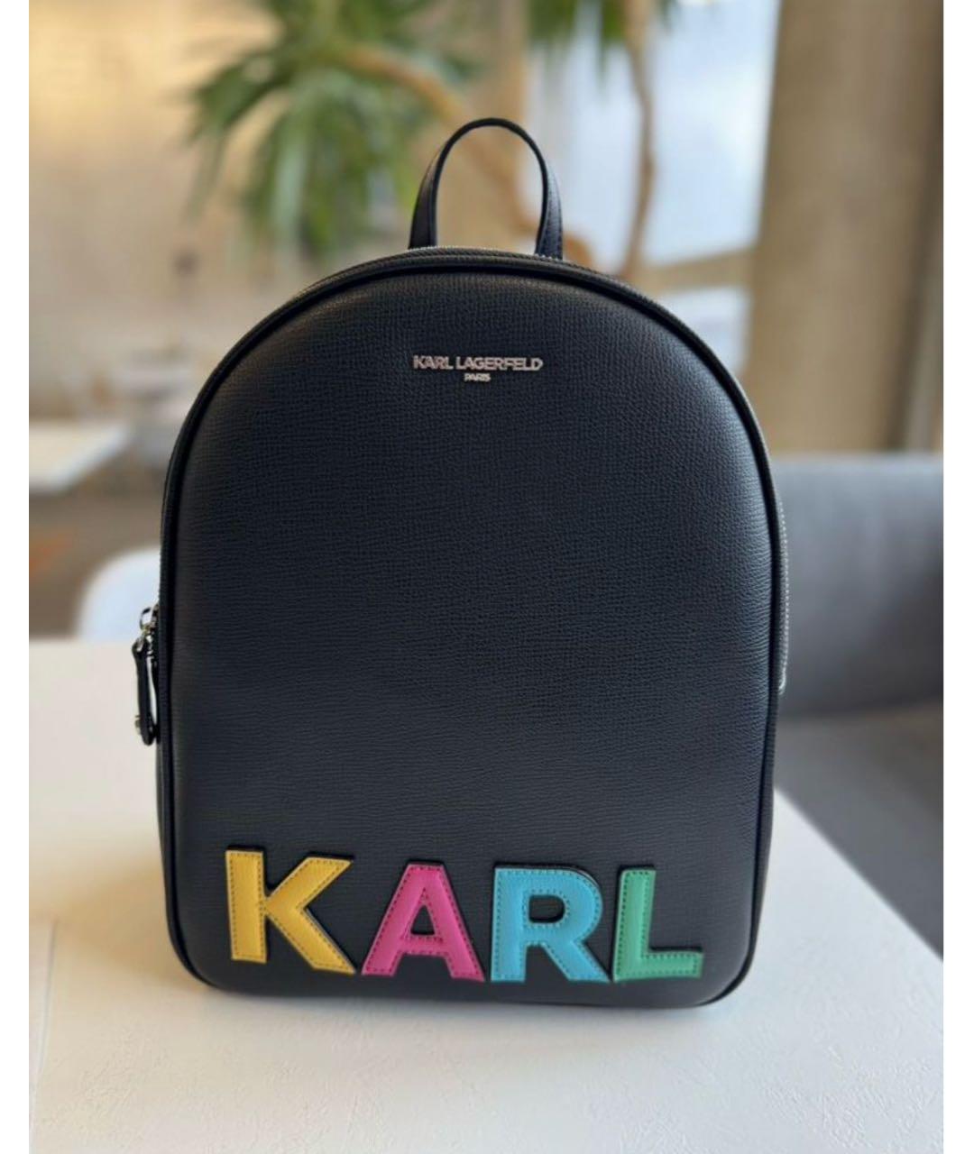 KARL LAGERFELD Черный рюкзак из искусственной кожи, фото 5