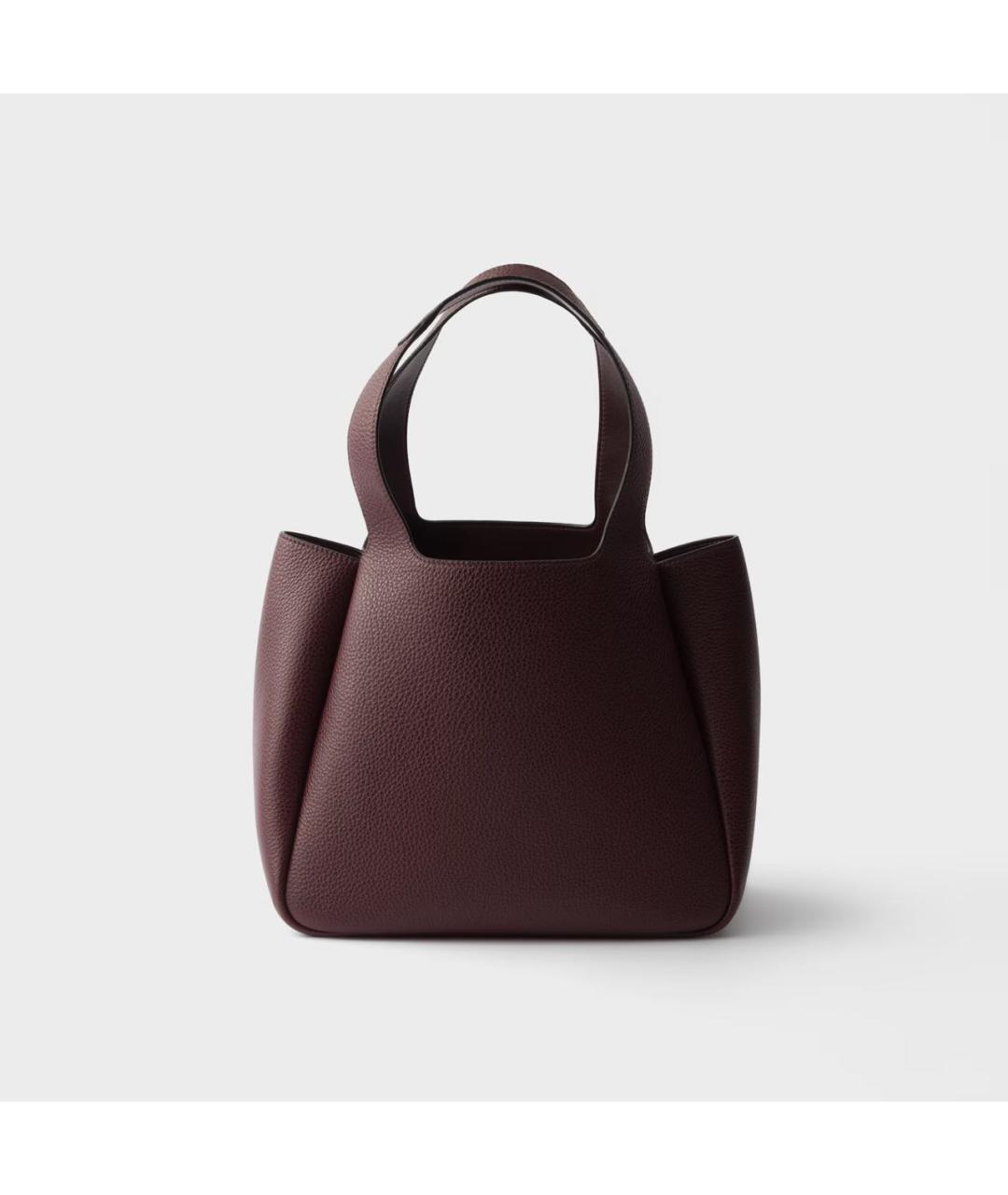 PRADA Бордовая кожаная сумка тоут, фото 4