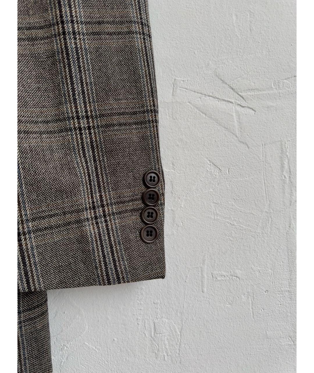 HUGO BOSS Коричневый шерстяной пиджак, фото 6