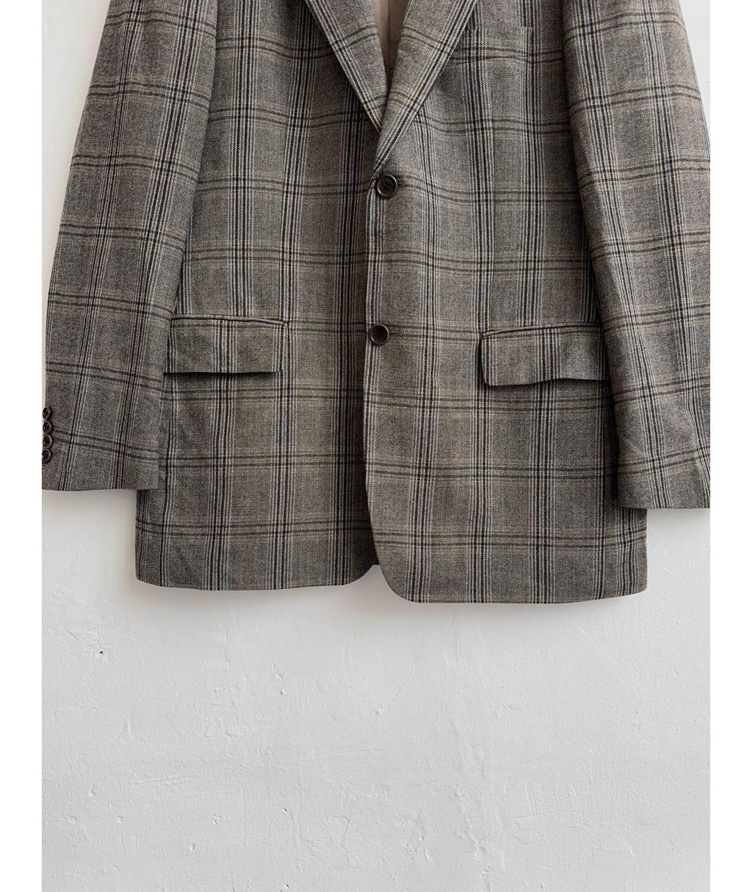 HUGO BOSS Коричневый шерстяной пиджак, фото 4