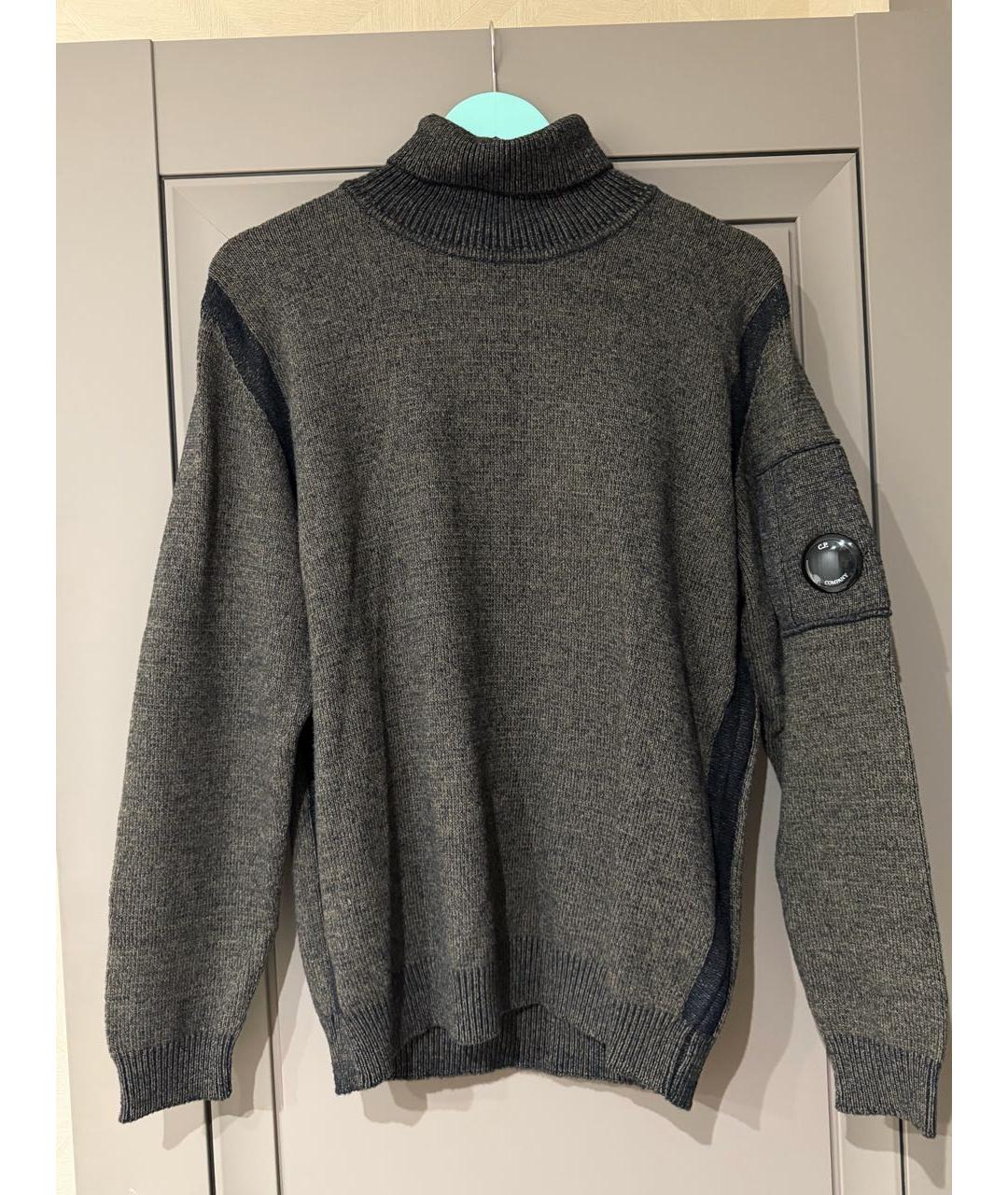 CP COMPANY Антрацитовый шерстяной джемпер / свитер, фото 4