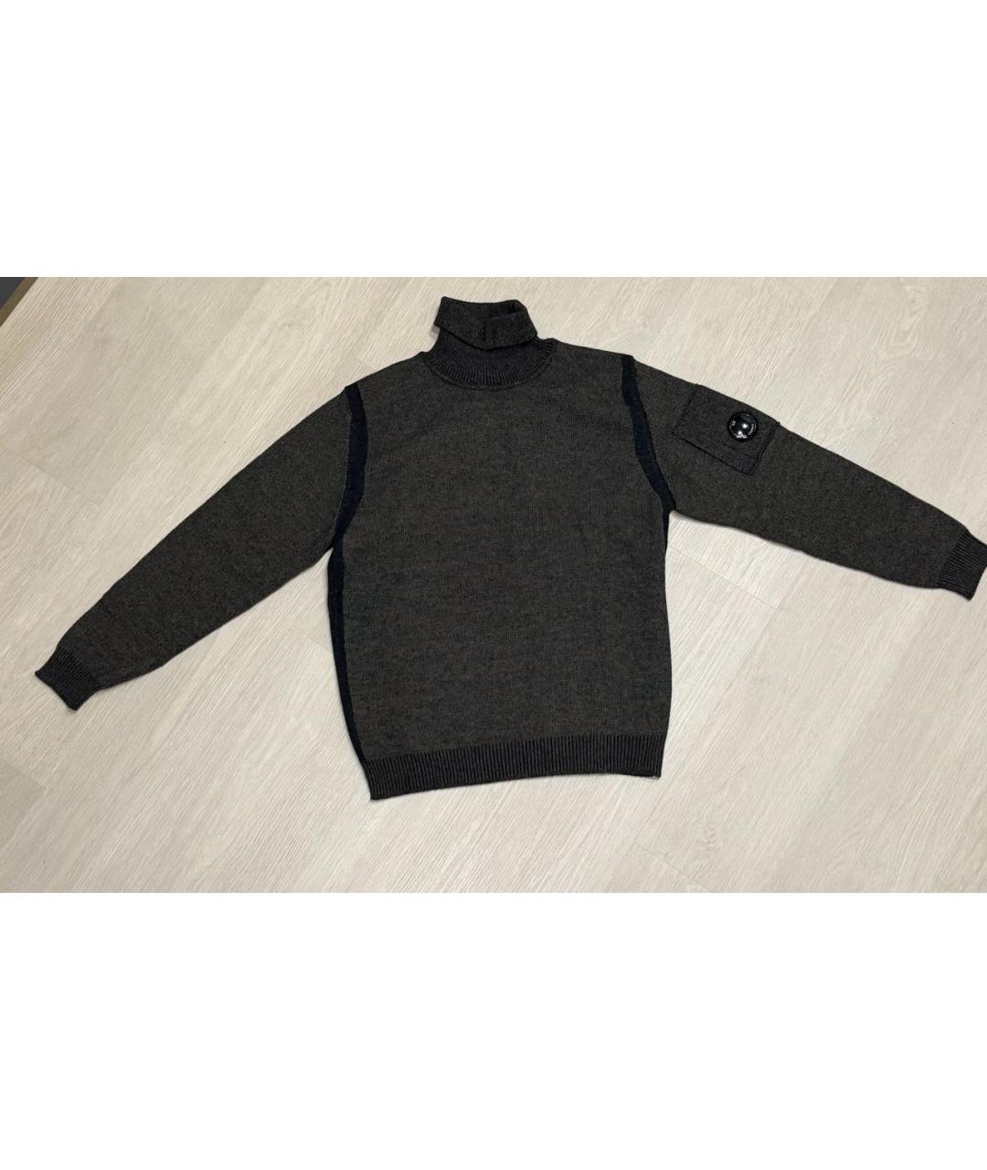 CP COMPANY Антрацитовый шерстяной джемпер / свитер, фото 3