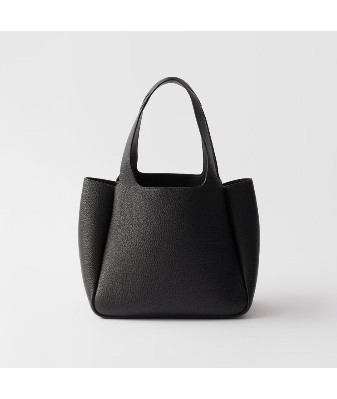 PRADA Черная кожаная сумка с короткими ручками, фото 3