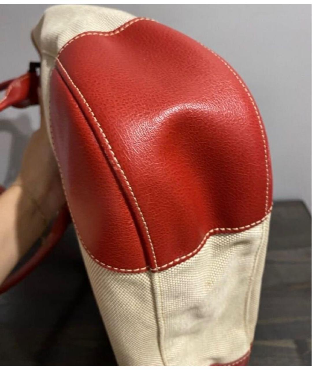 LONGCHAMP Бежевая кожаная сумка через плечо, фото 3