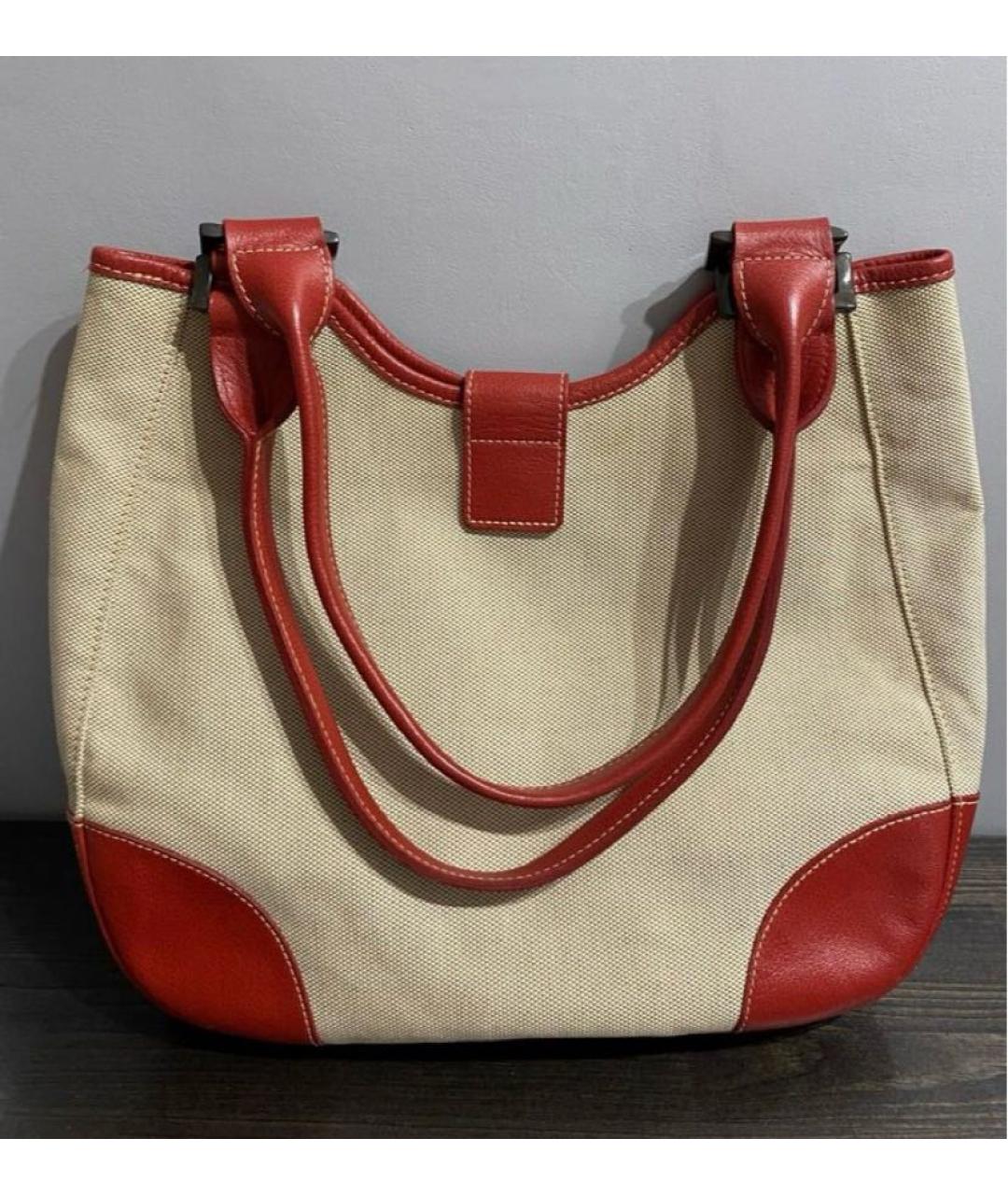 LONGCHAMP Бежевая кожаная сумка через плечо, фото 2