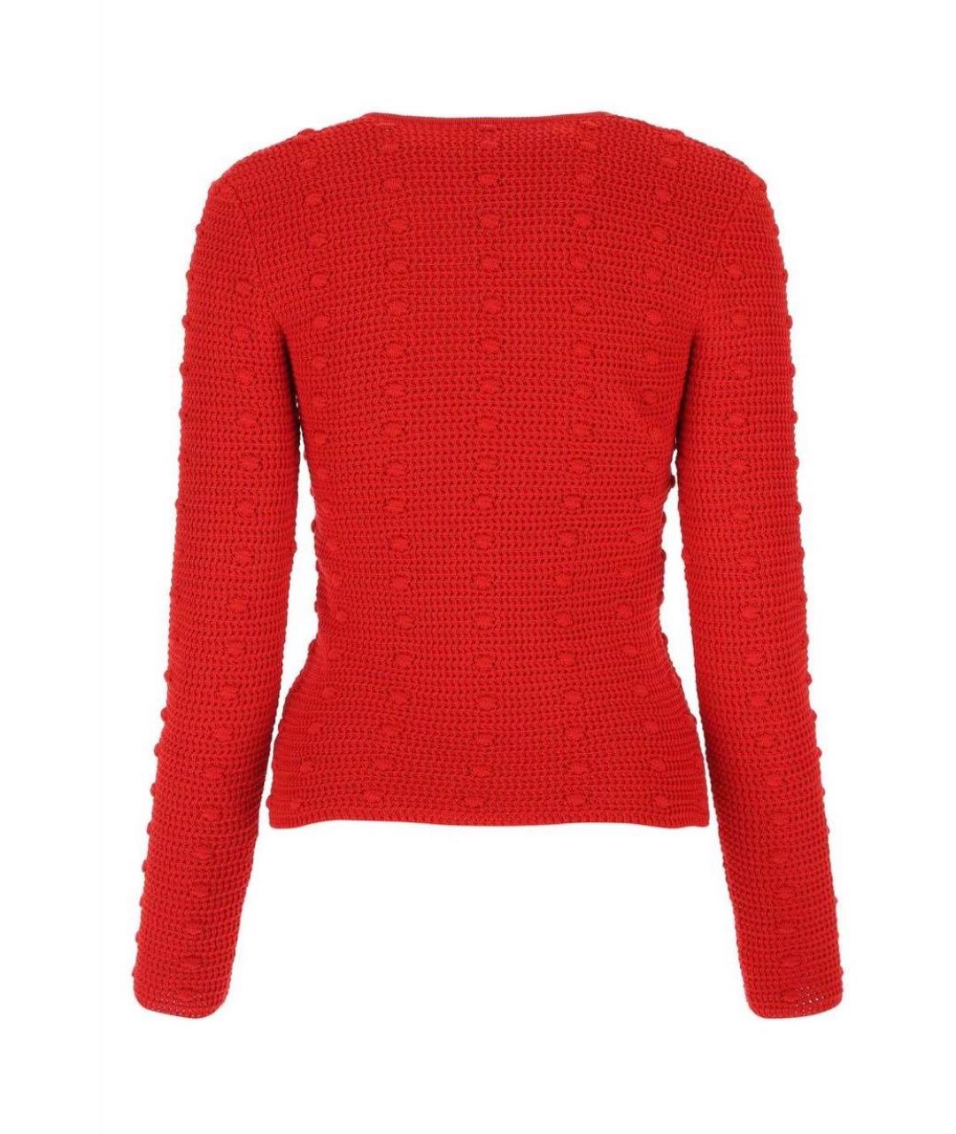 BOTTEGA VENETA Красный хлопковый джемпер / свитер, фото 2