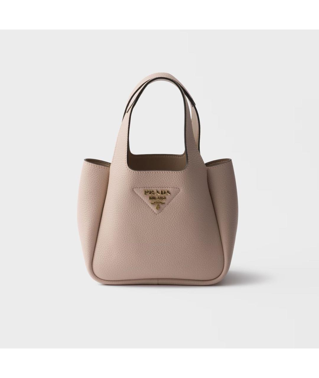 PRADA Розовая кожаная сумка с короткими ручками, фото 4