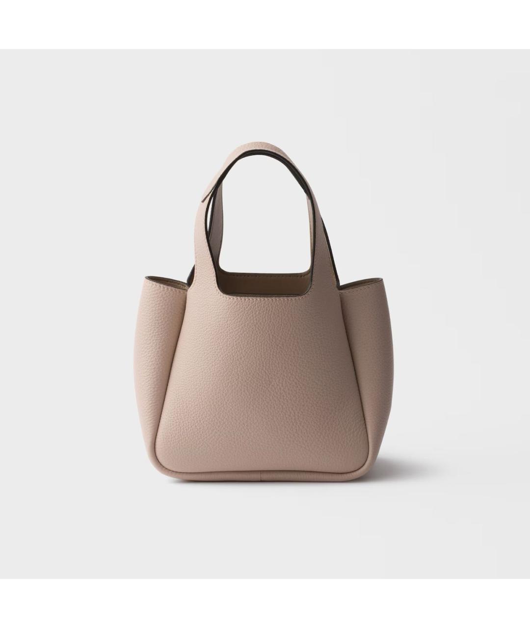 PRADA Розовая кожаная сумка с короткими ручками, фото 3