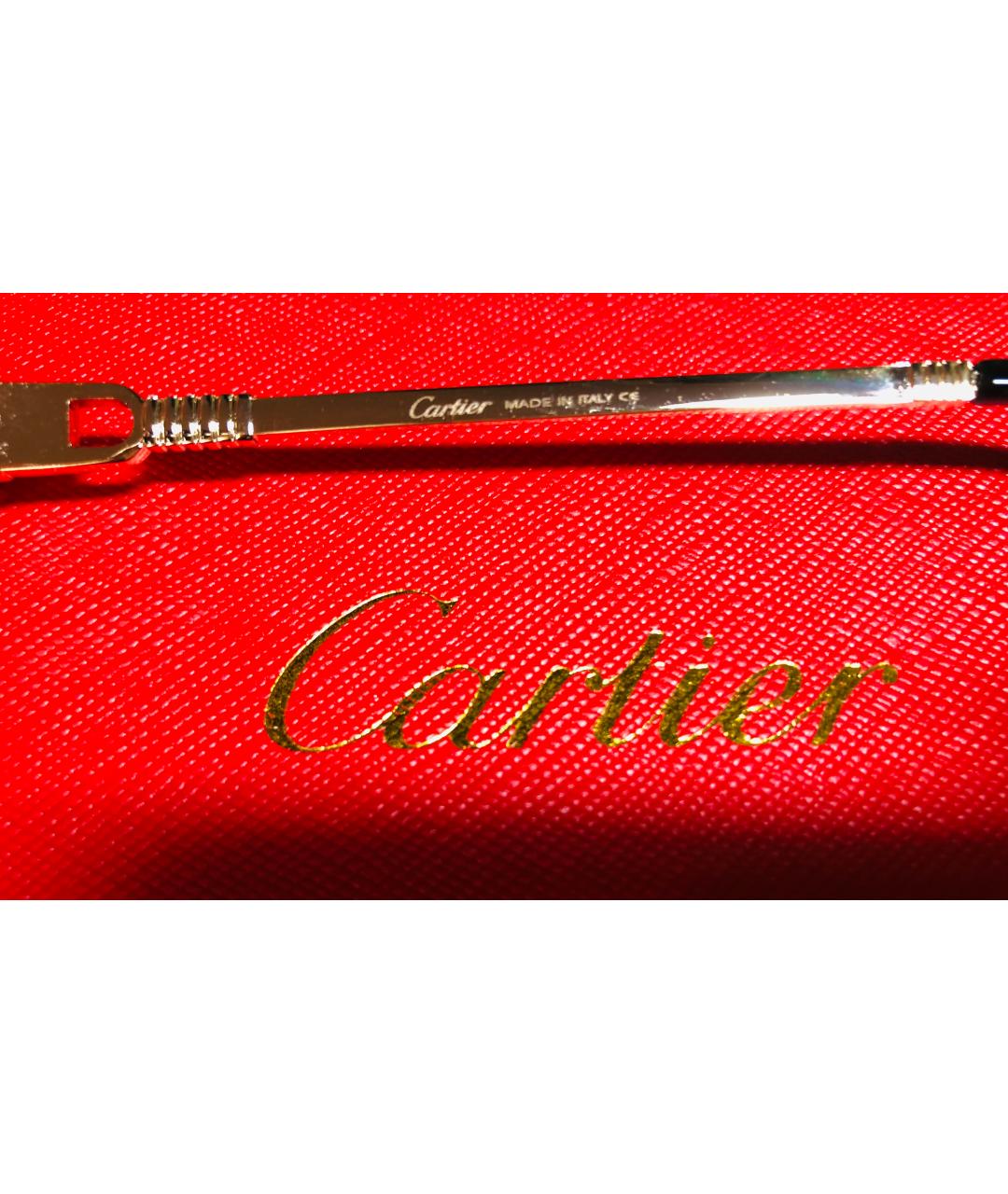 CARTIER Черные металлические солнцезащитные очки, фото 3
