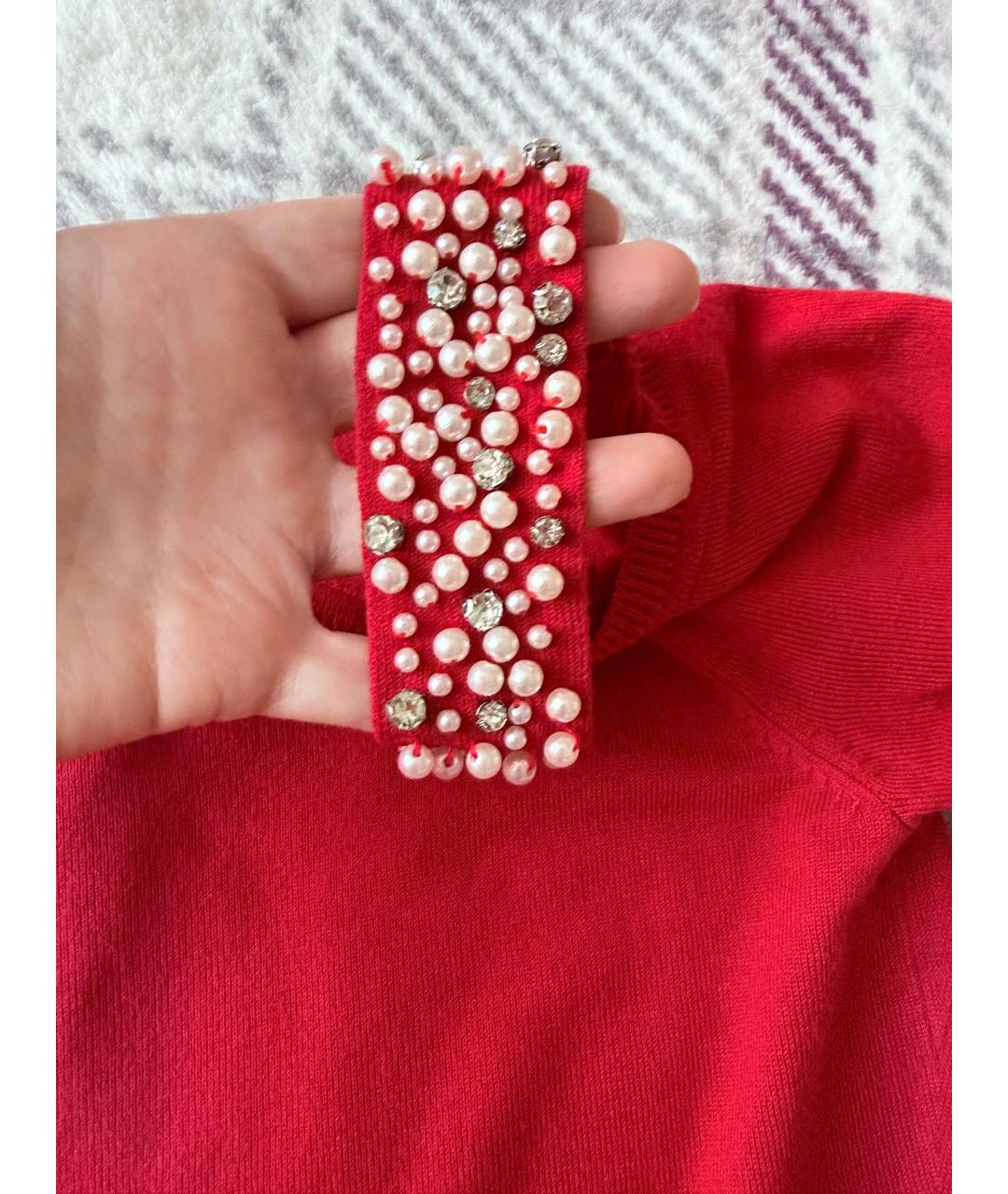 LIU JO Красный хлопковый джемпер / свитер, фото 4
