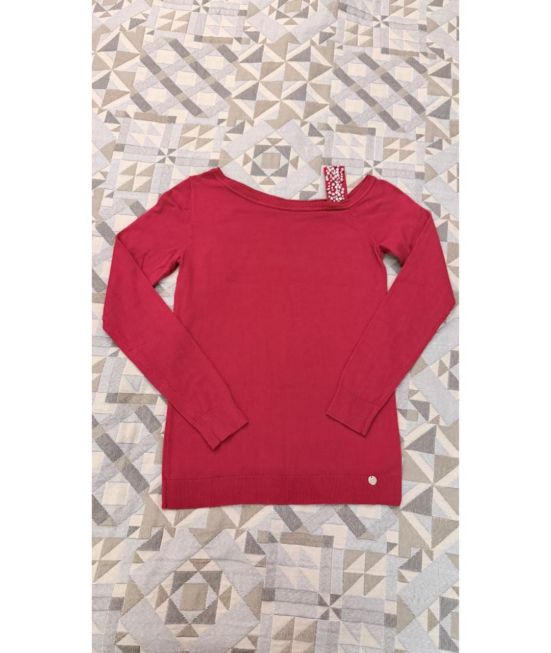 LIU JO Красный хлопковый джемпер / свитер, фото 2