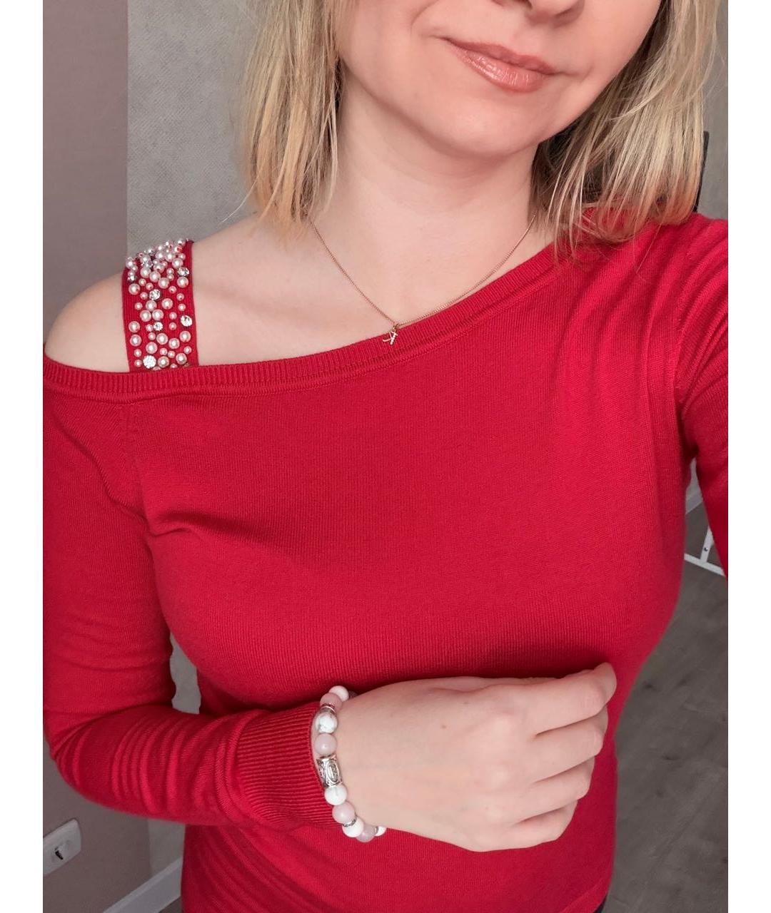 LIU JO Красный хлопковый джемпер / свитер, фото 5