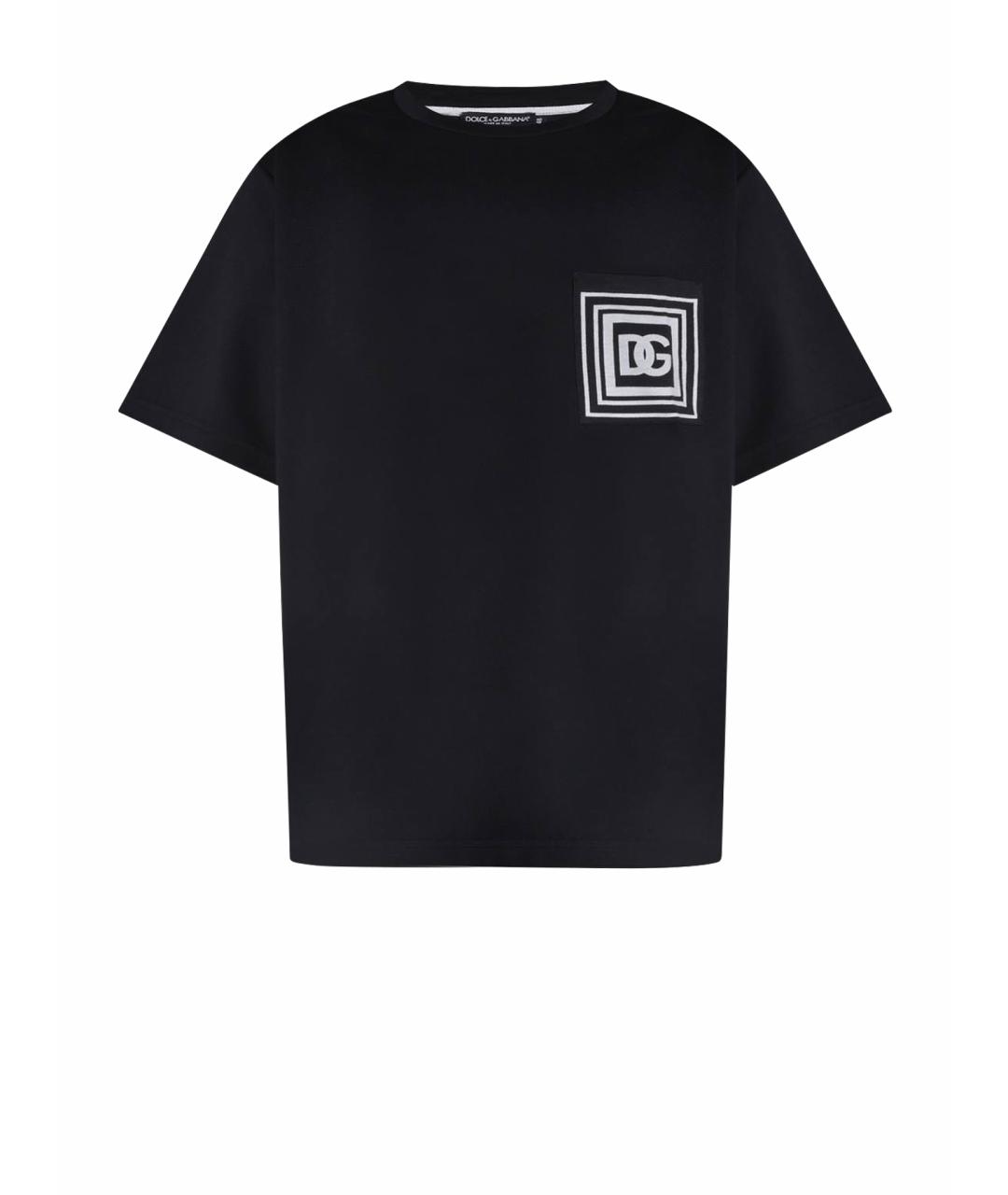 DOLCE&GABBANA Черная хлопковая футболка, фото 3