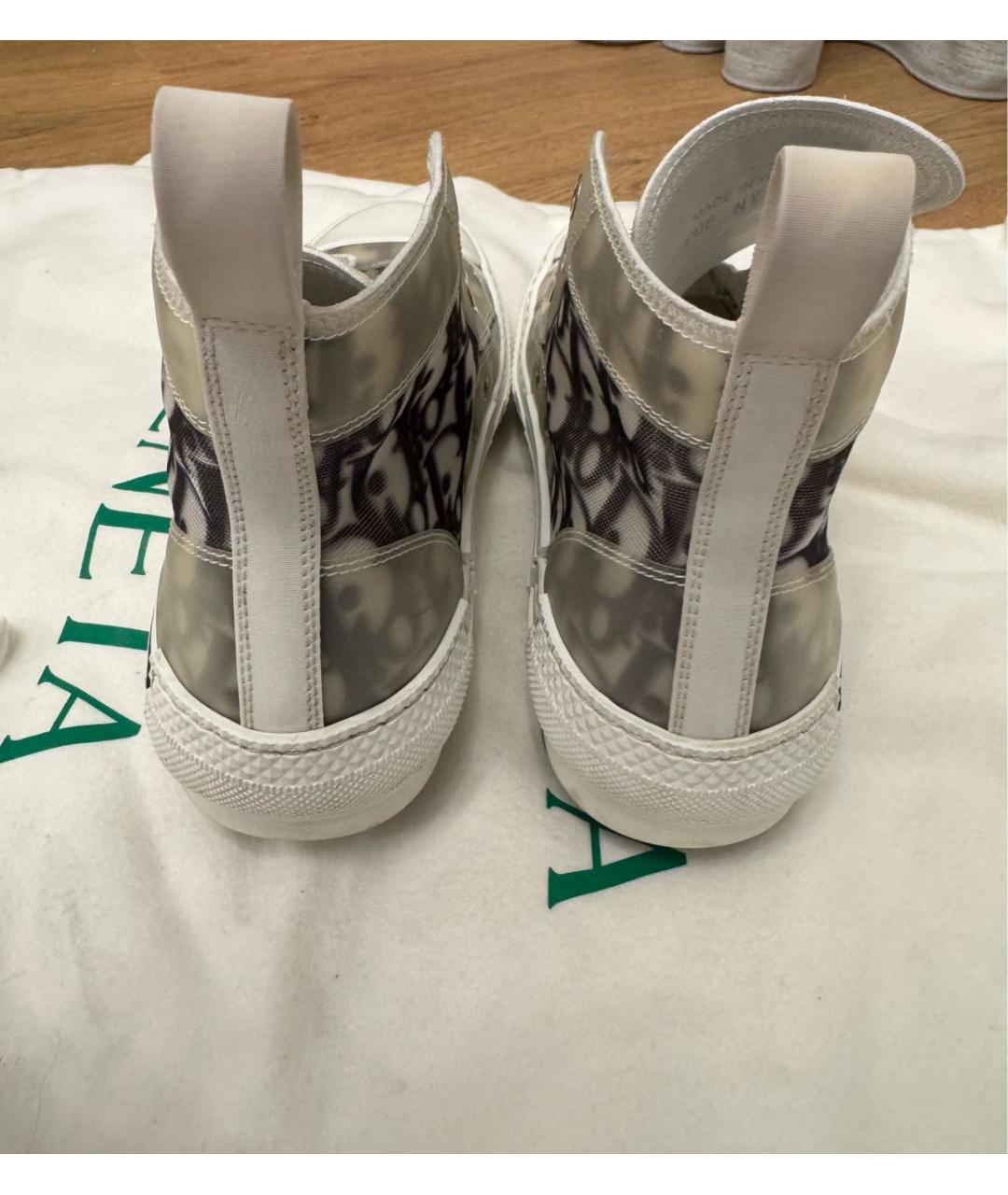 CHRISTIAN DIOR Серые синтетические кеды, фото 4