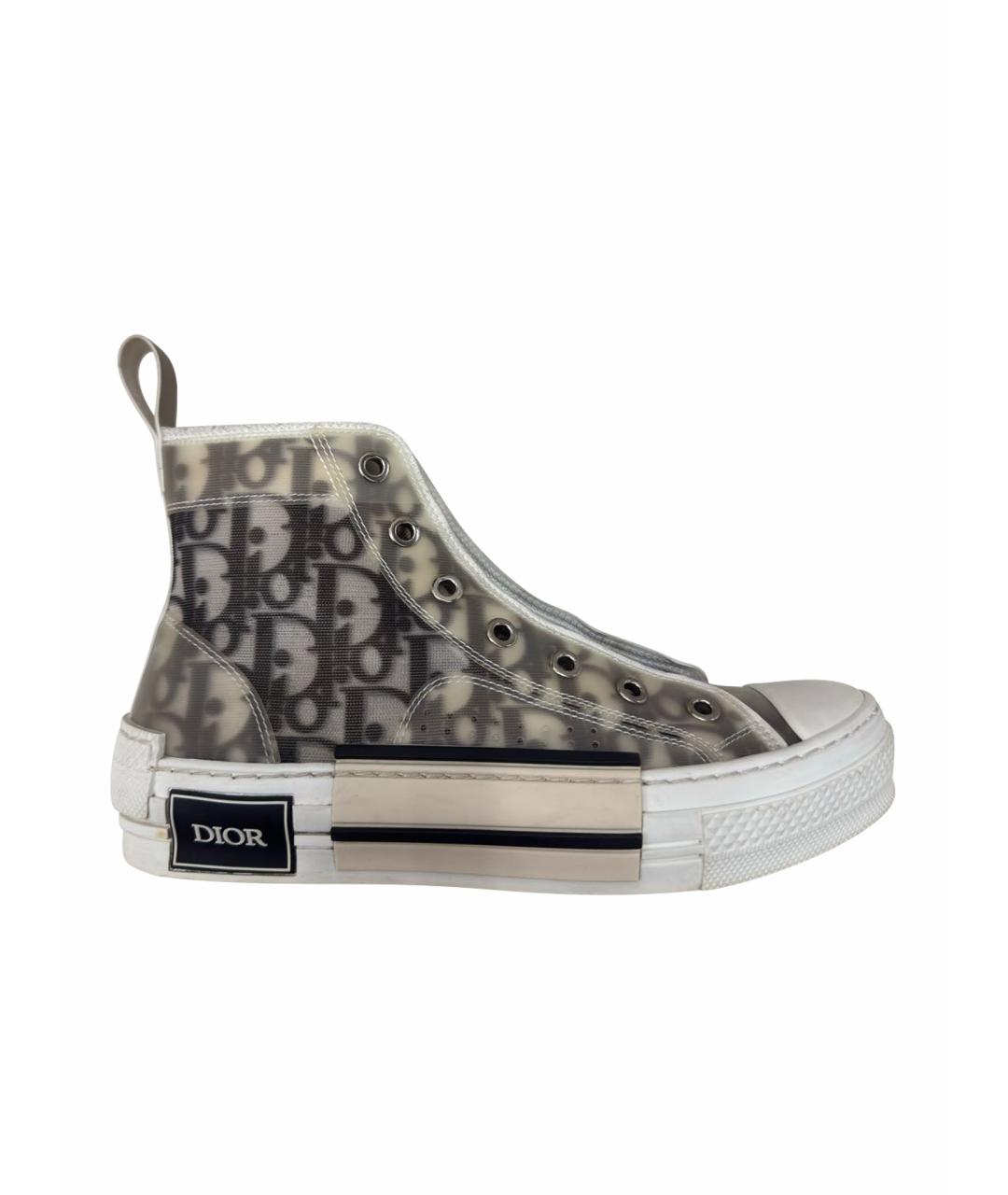 CHRISTIAN DIOR Серые синтетические кеды, фото 7