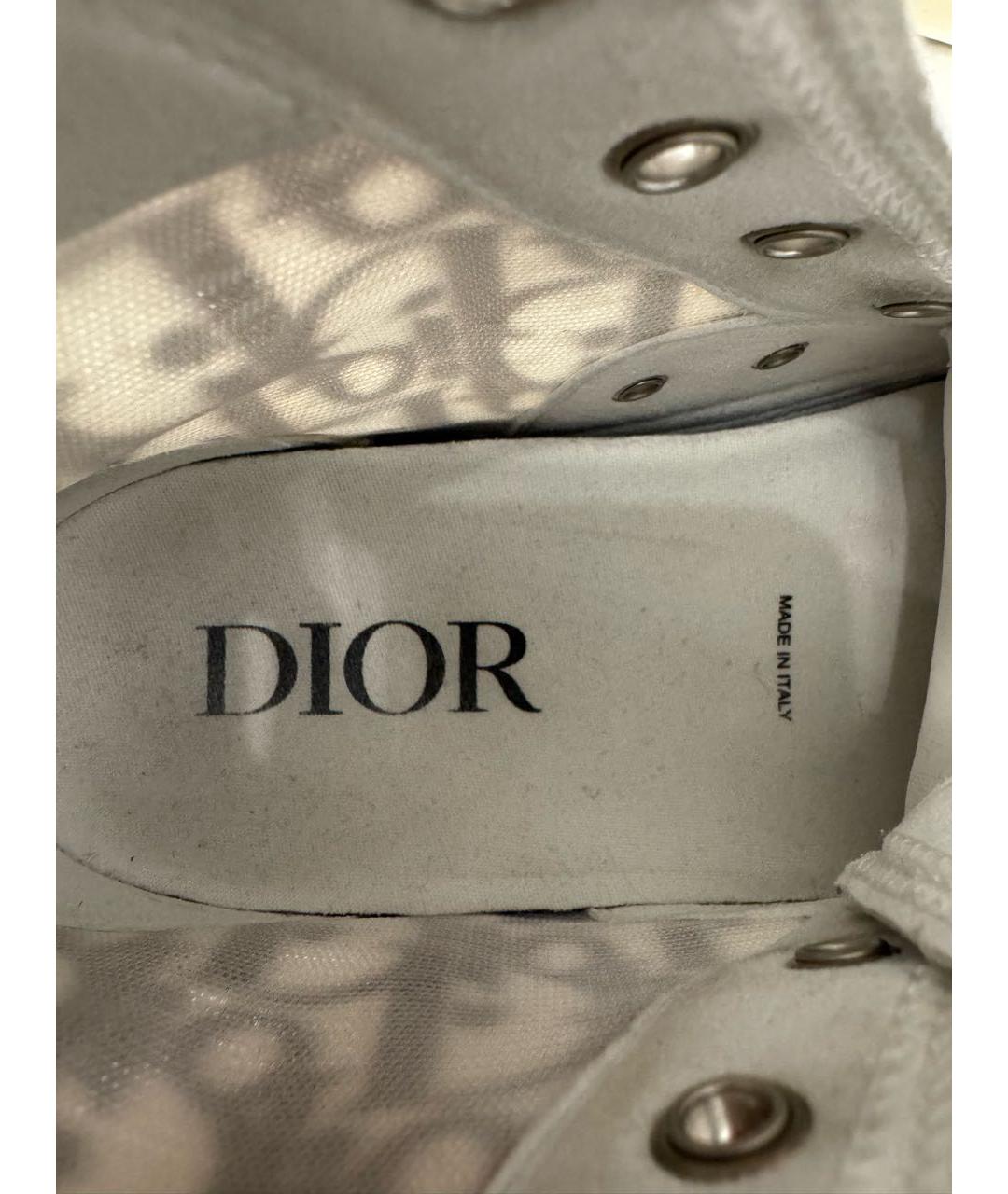 CHRISTIAN DIOR Серые синтетические кеды, фото 5