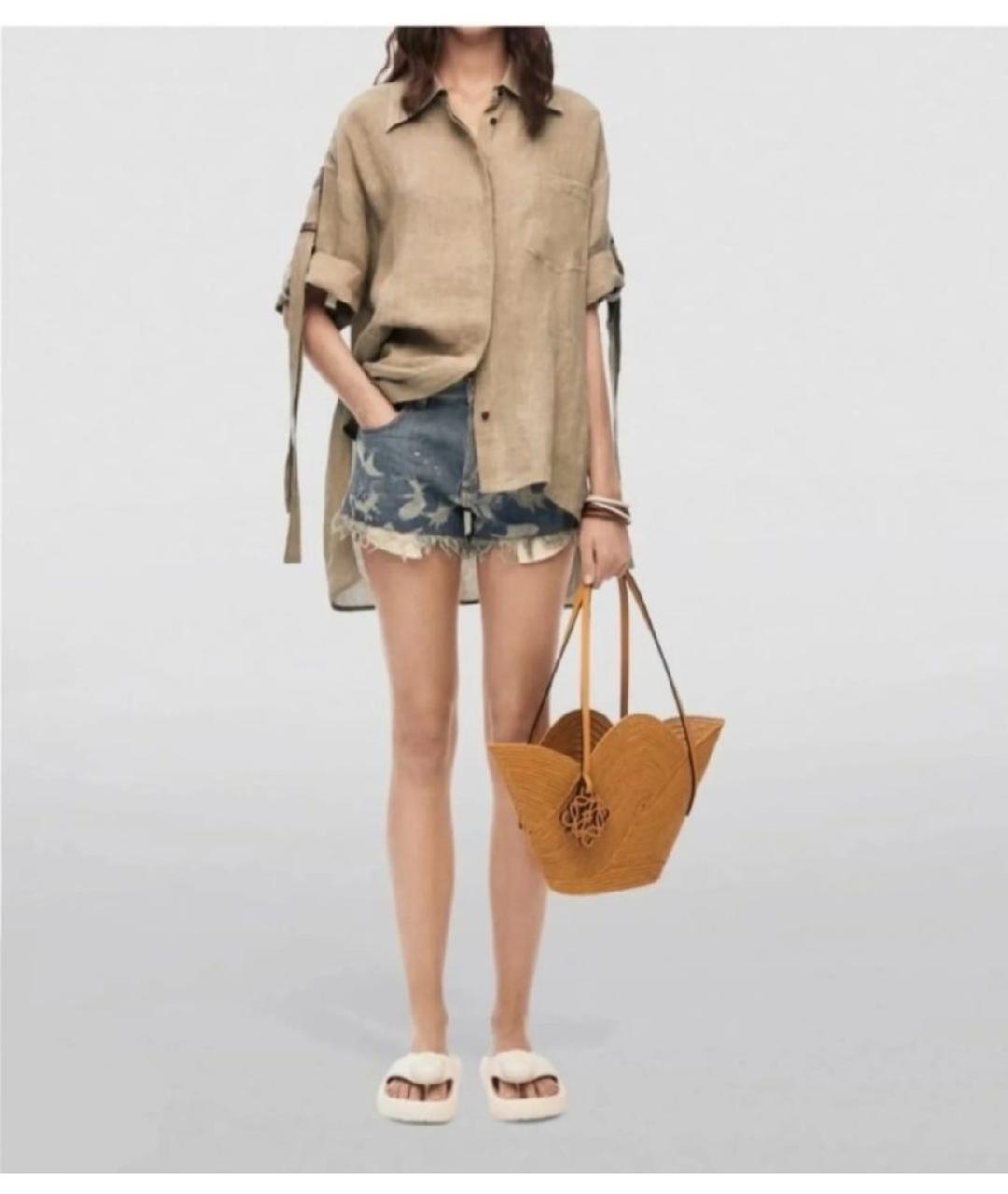 LOEWE Бежевая льняная рубашка, фото 3