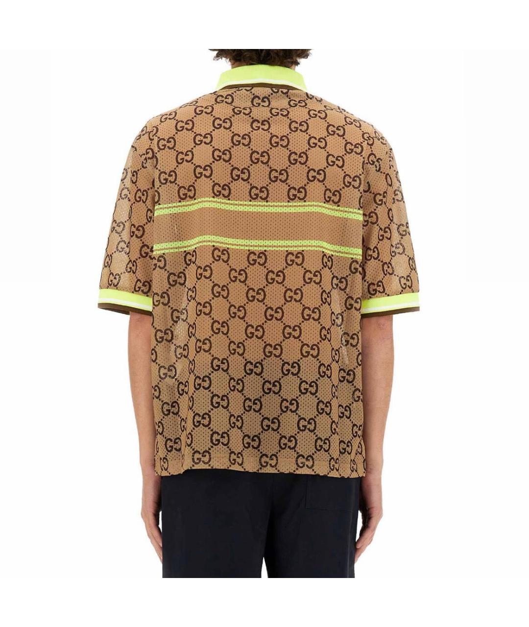 GUCCI Бежевое поло с коротким рукавом, фото 3