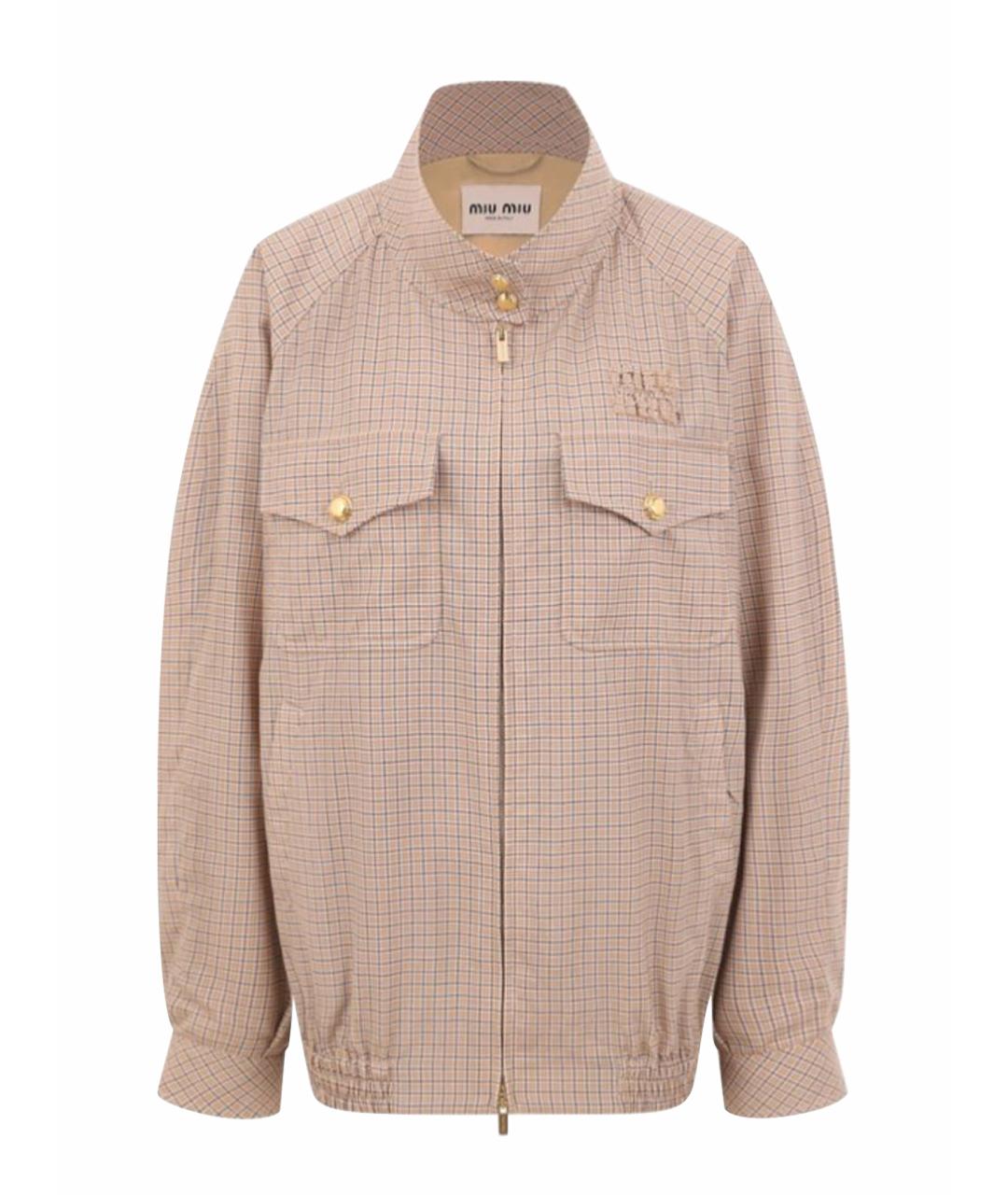 MIU MIU Бежевая шерстяная куртка, фото 7