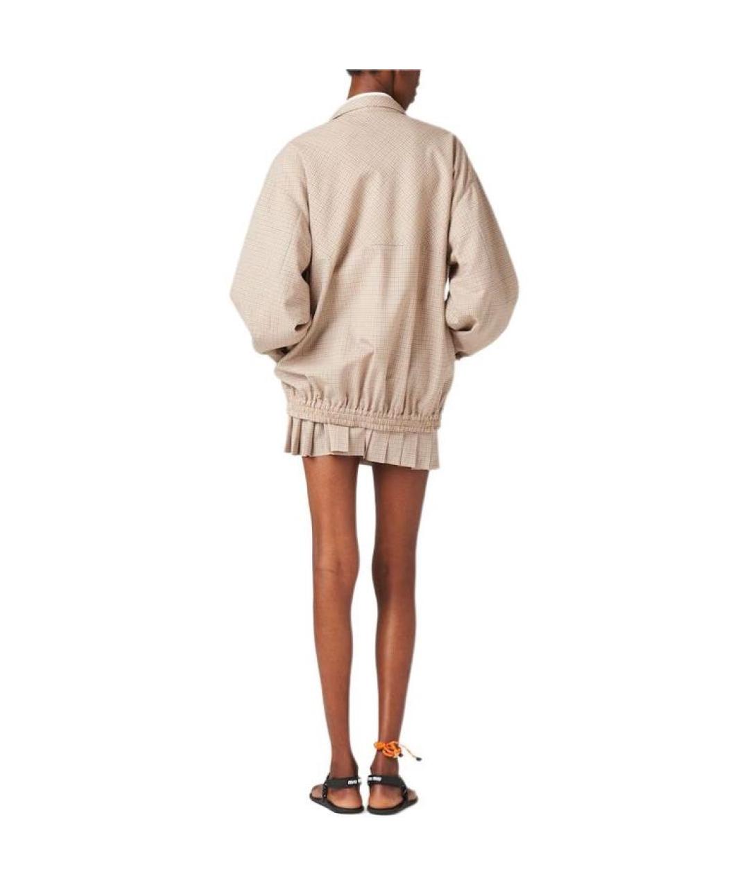 MIU MIU Бежевая шерстяная куртка, фото 5