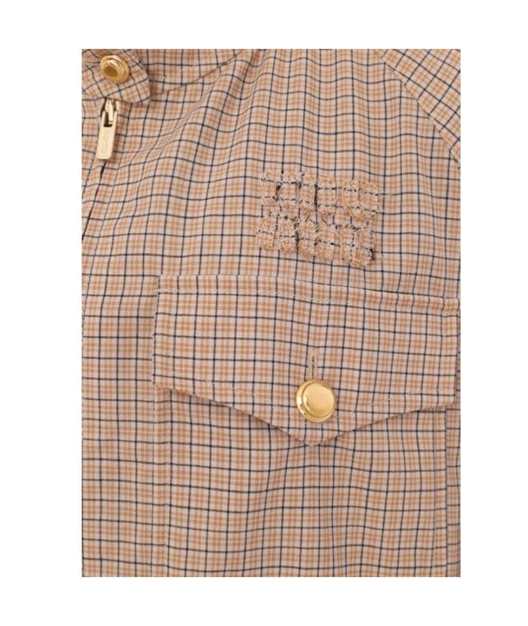 MIU MIU Бежевая шерстяная куртка, фото 3