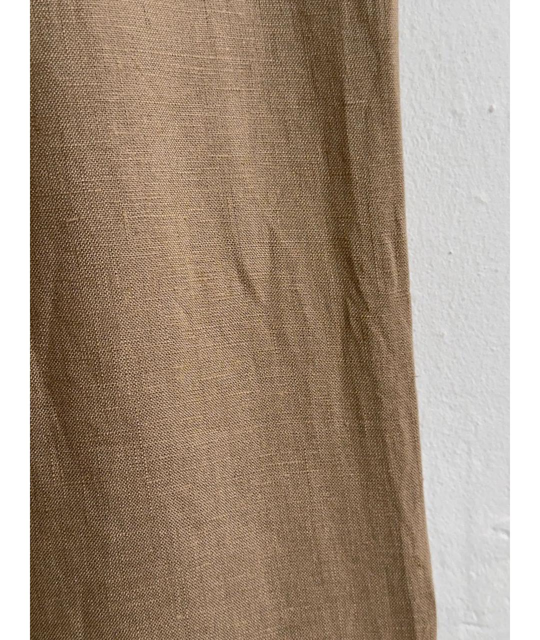 12 STOREEZ Бежевые льняные повседневные брюки, фото 5