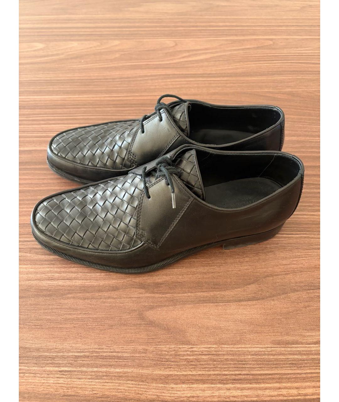 BOTTEGA VENETA Черные кожаные туфли, фото 5