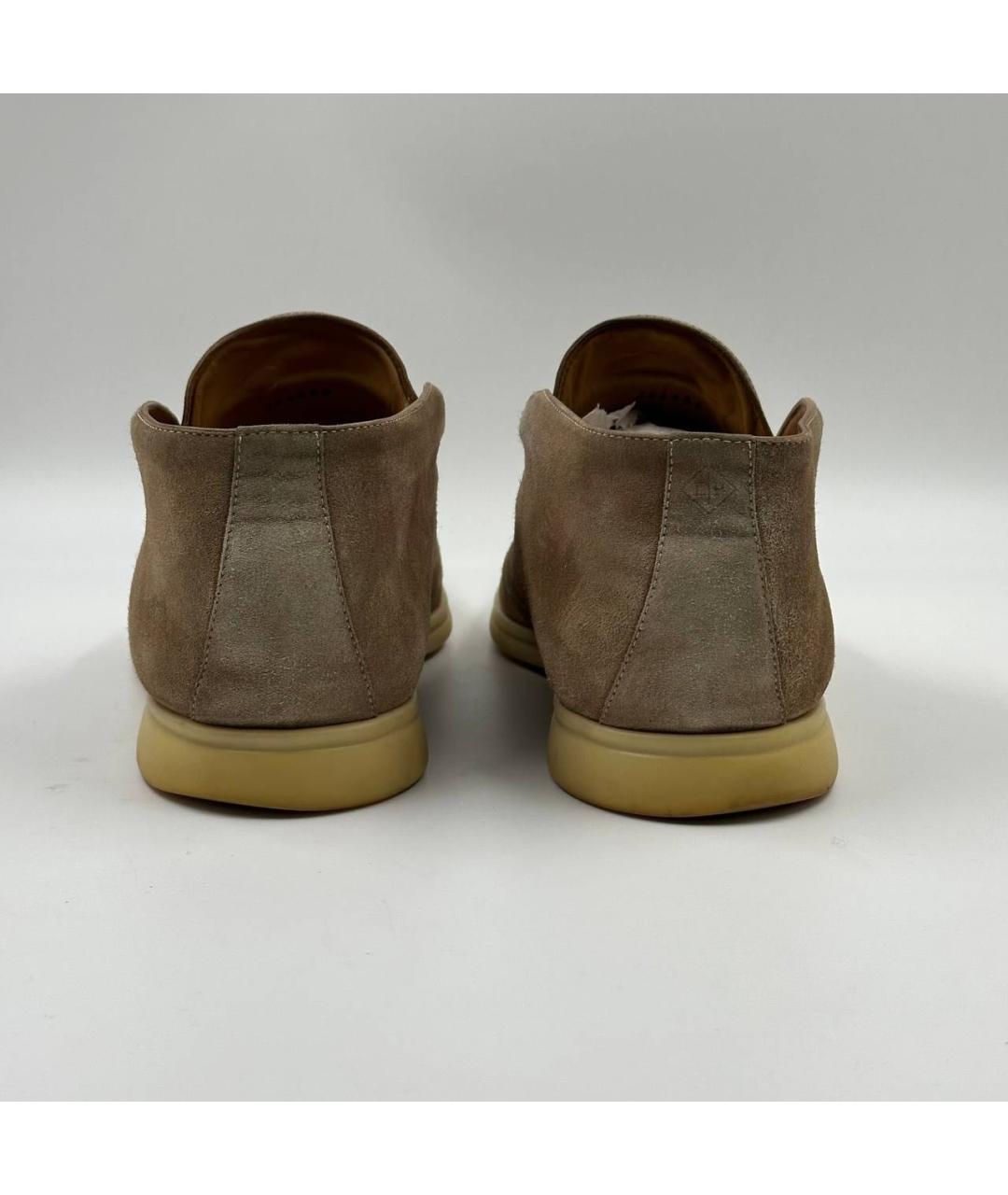 LORO PIANA Коричневые замшевые лоферы, фото 5