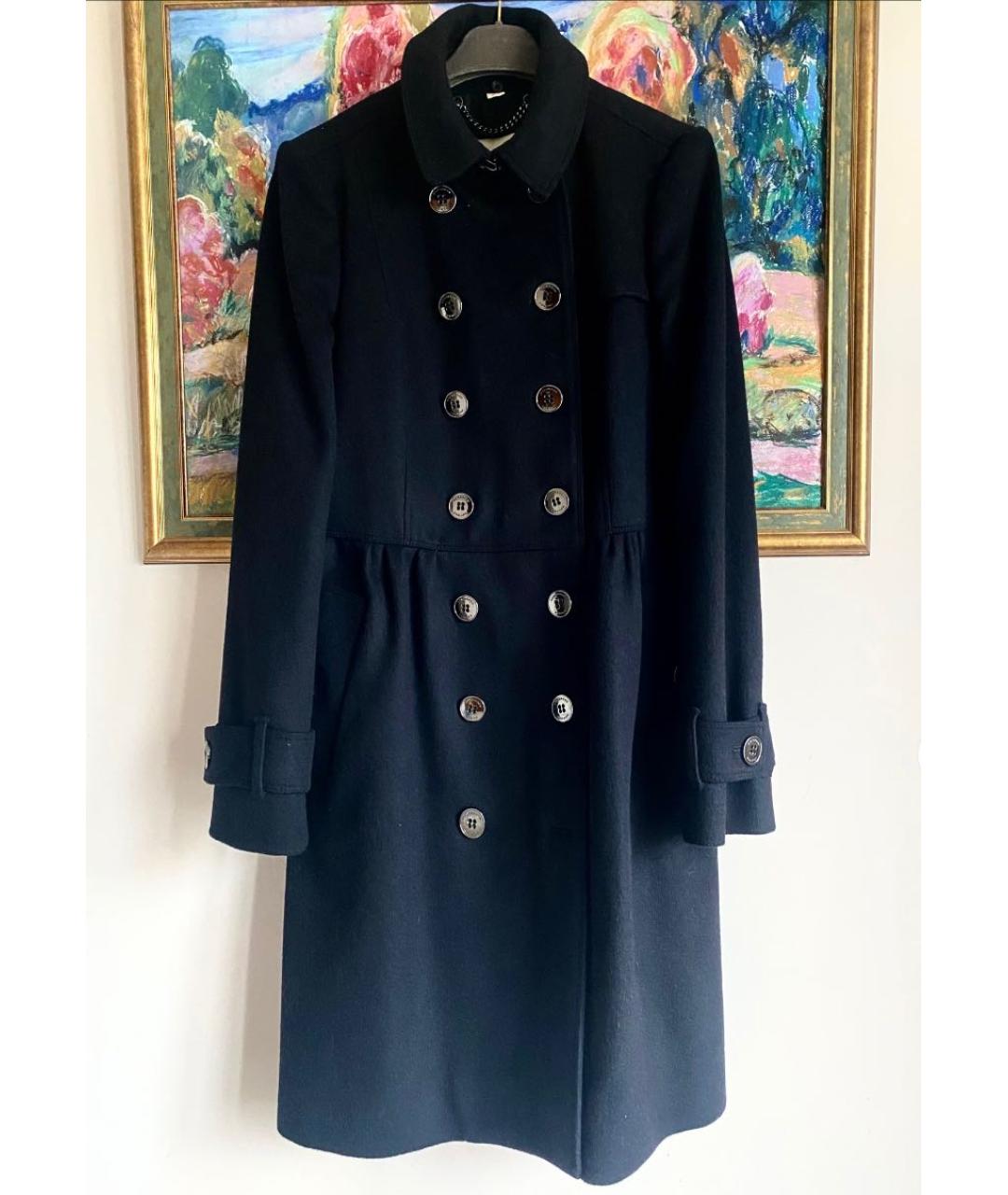 BURBERRY Черное шерстяное пальто, фото 9