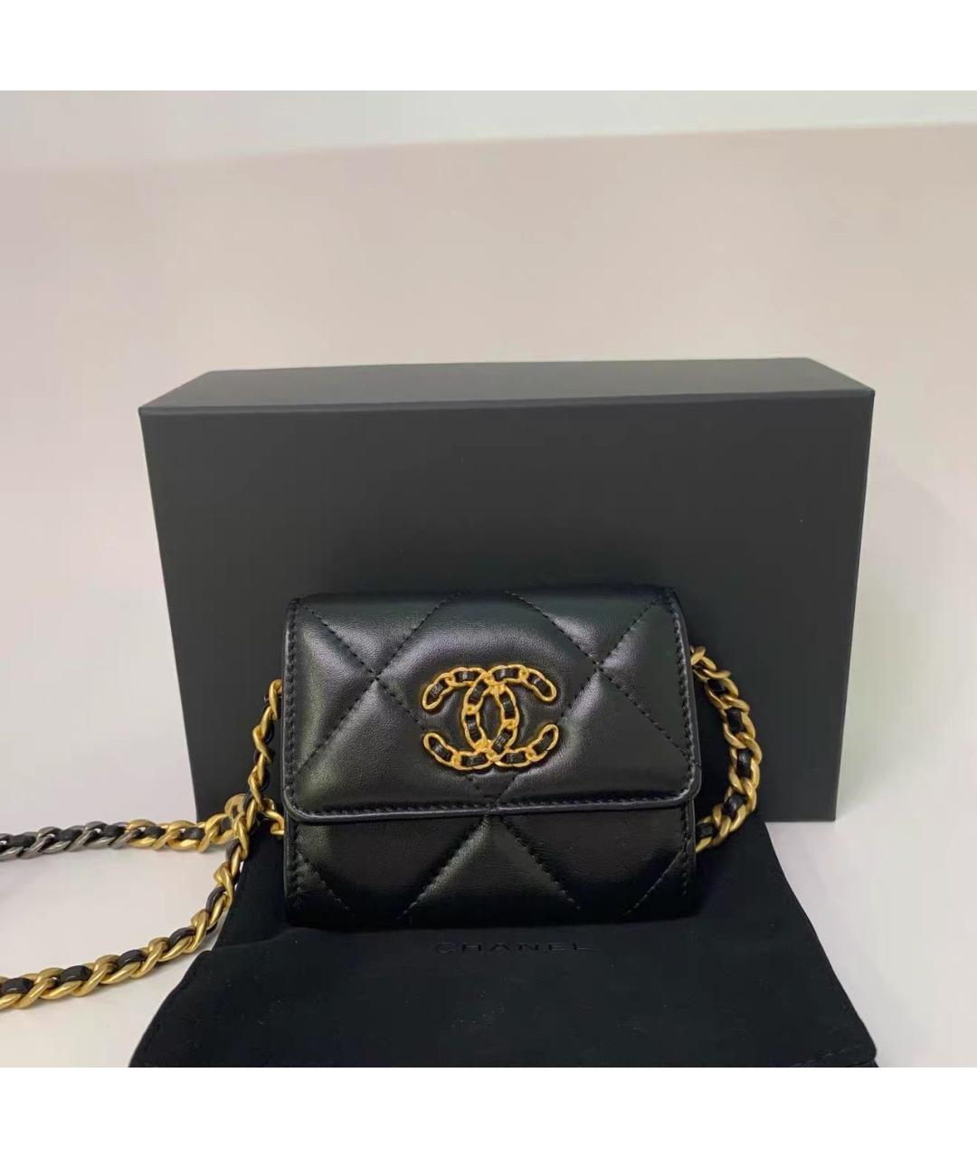 CHANEL Черная кожаная сумка через плечо, фото 7