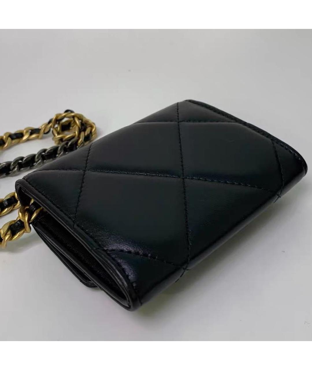 CHANEL Черная кожаная сумка через плечо, фото 5