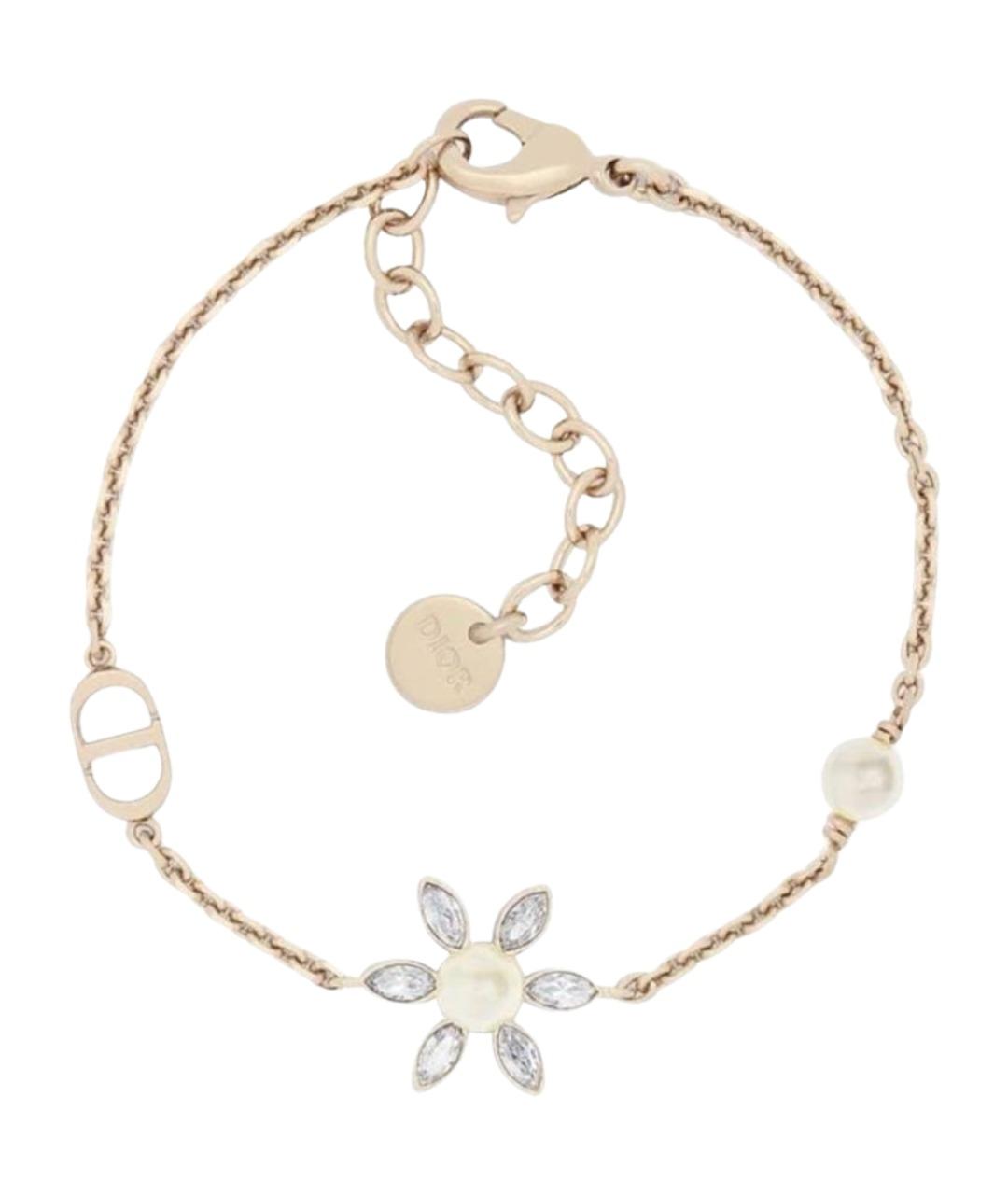 CHRISTIAN DIOR Золотой металлический браслет, фото 1