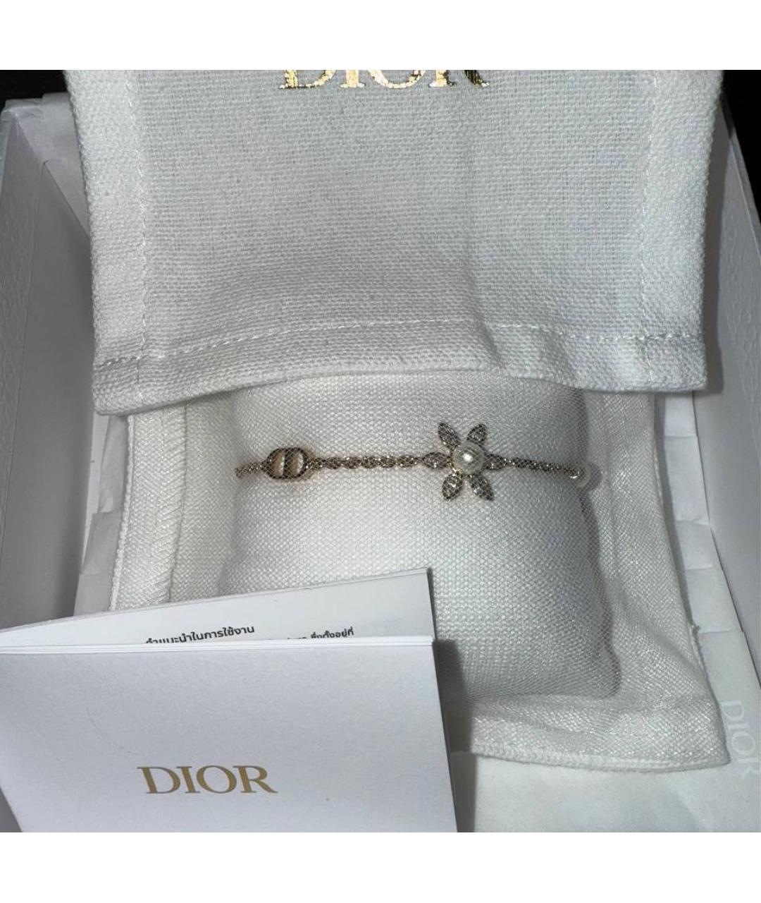 CHRISTIAN DIOR Золотой металлический браслет, фото 3