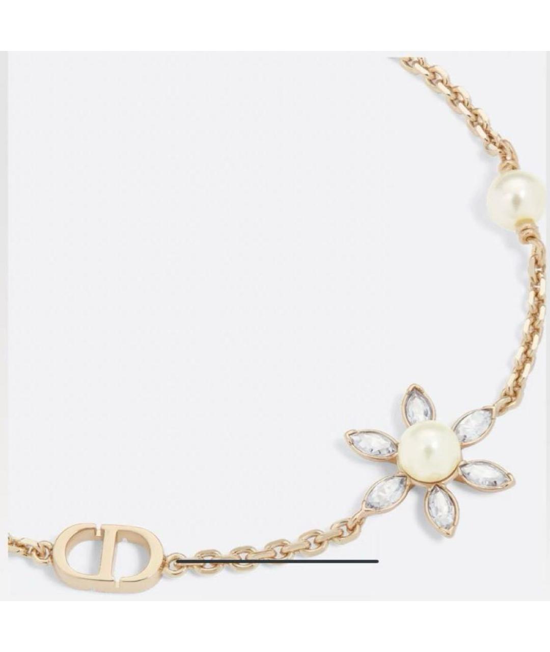 CHRISTIAN DIOR Золотой металлический браслет, фото 2