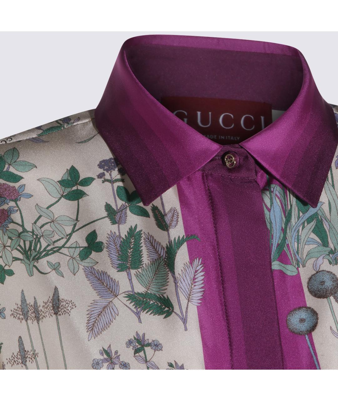 GUCCI Мульти шелковая рубашка, фото 3