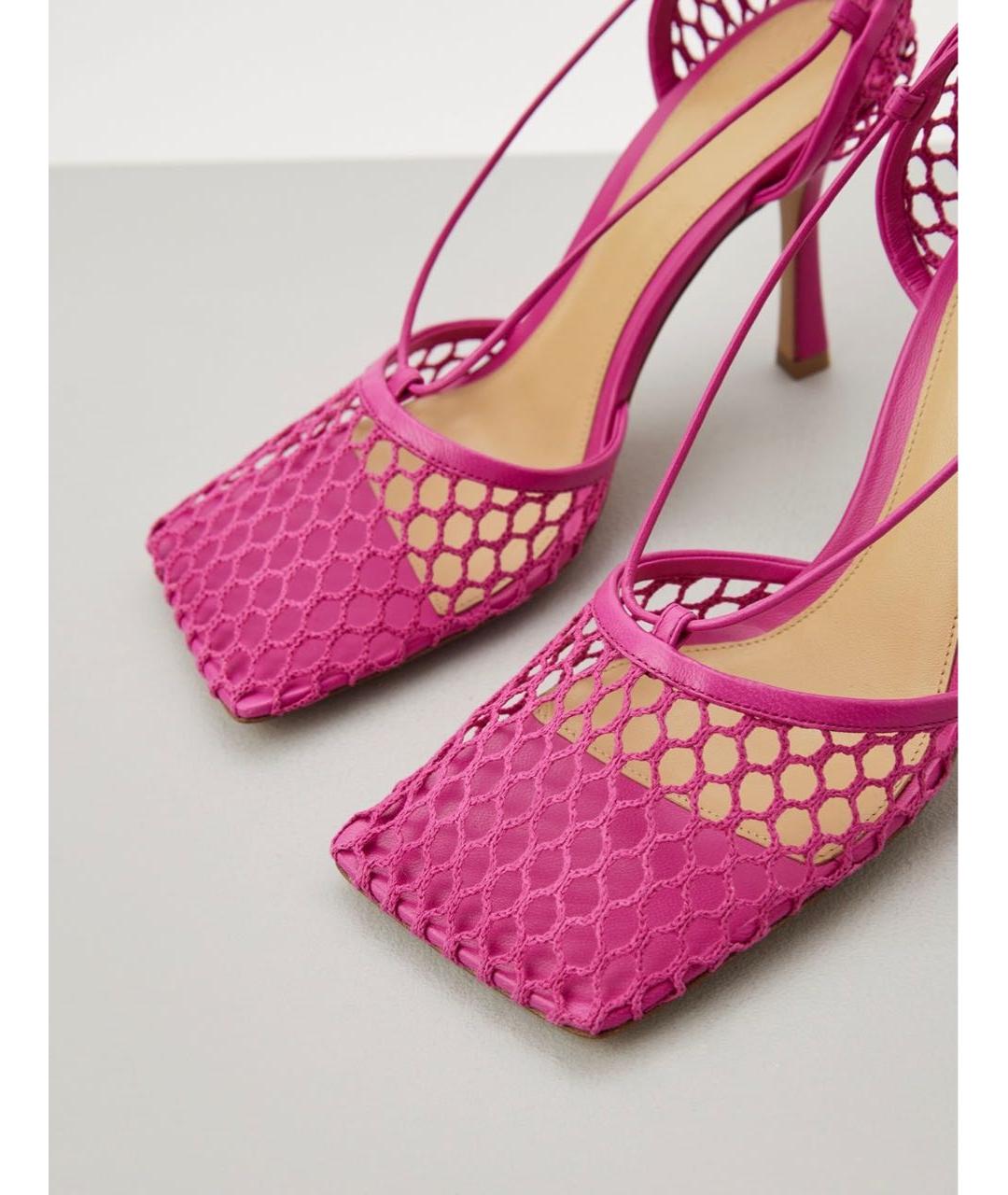 BOTTEGA VENETA Фуксия кожаные туфли, фото 3
