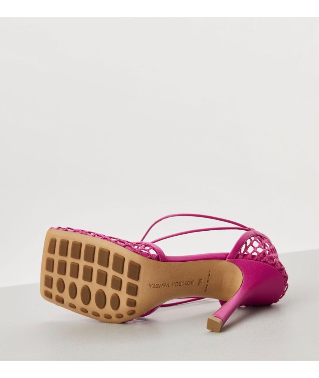 BOTTEGA VENETA Фуксия кожаные туфли, фото 5
